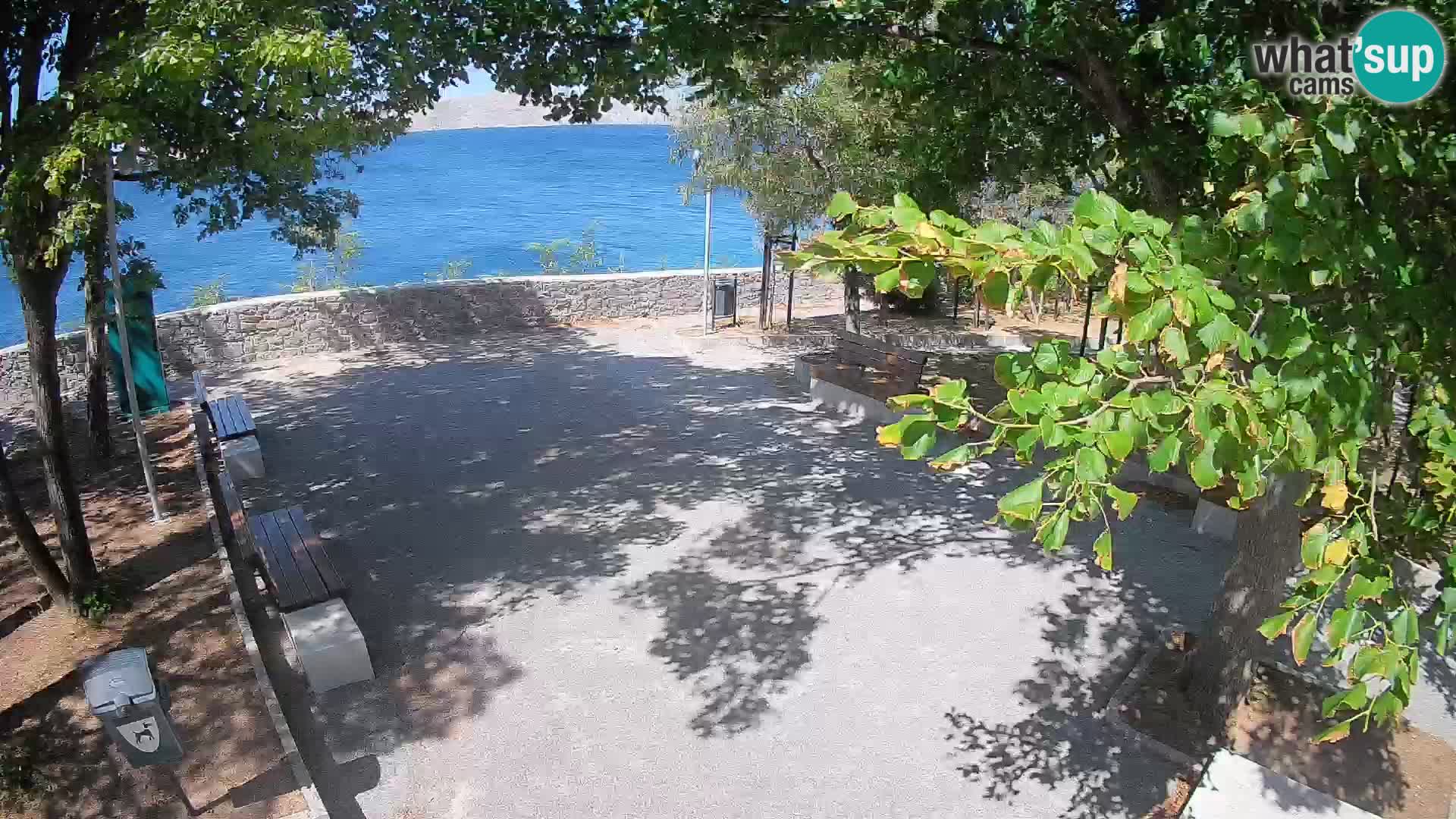 Senj Live Webcam – Schriftstellerpark und Velebit-Kanal