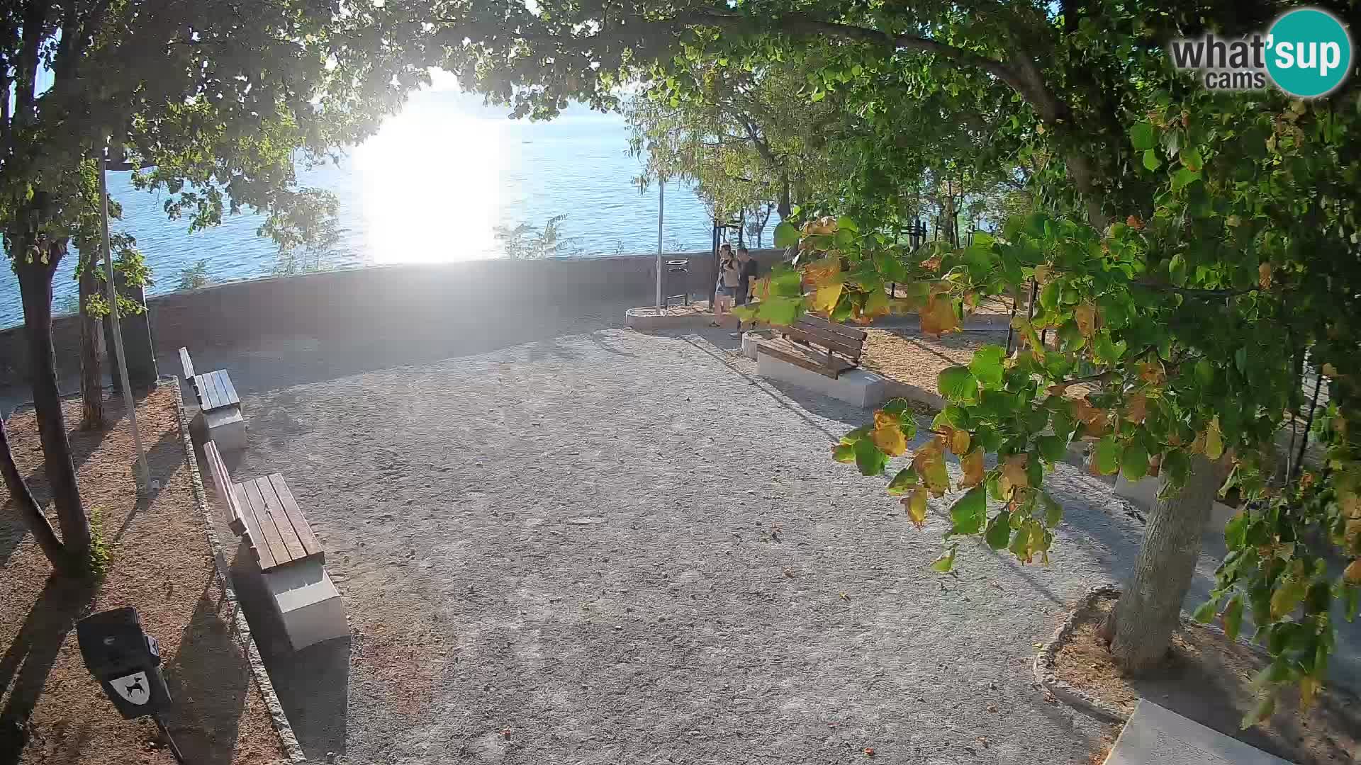 Senj Live Webcam – Schriftstellerpark und Velebit-Kanal