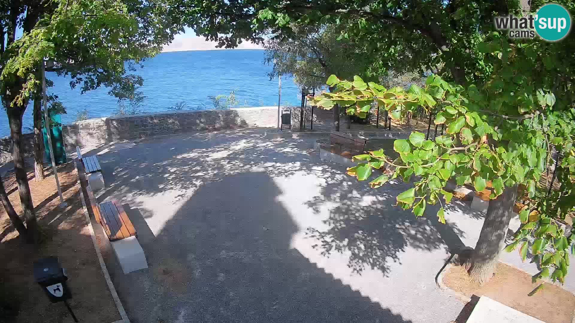 Senj Live Webcam – Schriftstellerpark und Velebit-Kanal