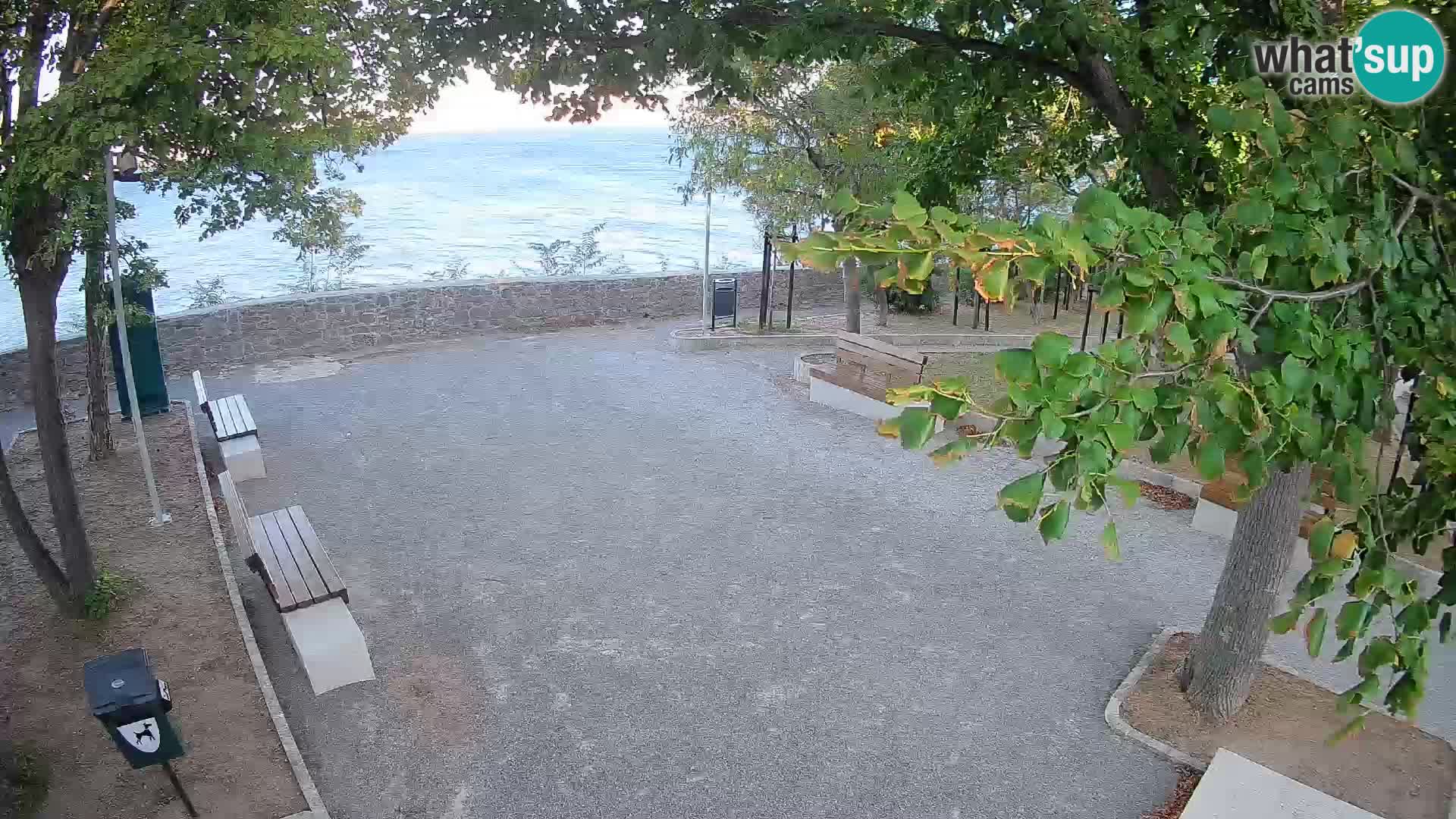Senj Live Webcam – Schriftstellerpark und Velebit-Kanal