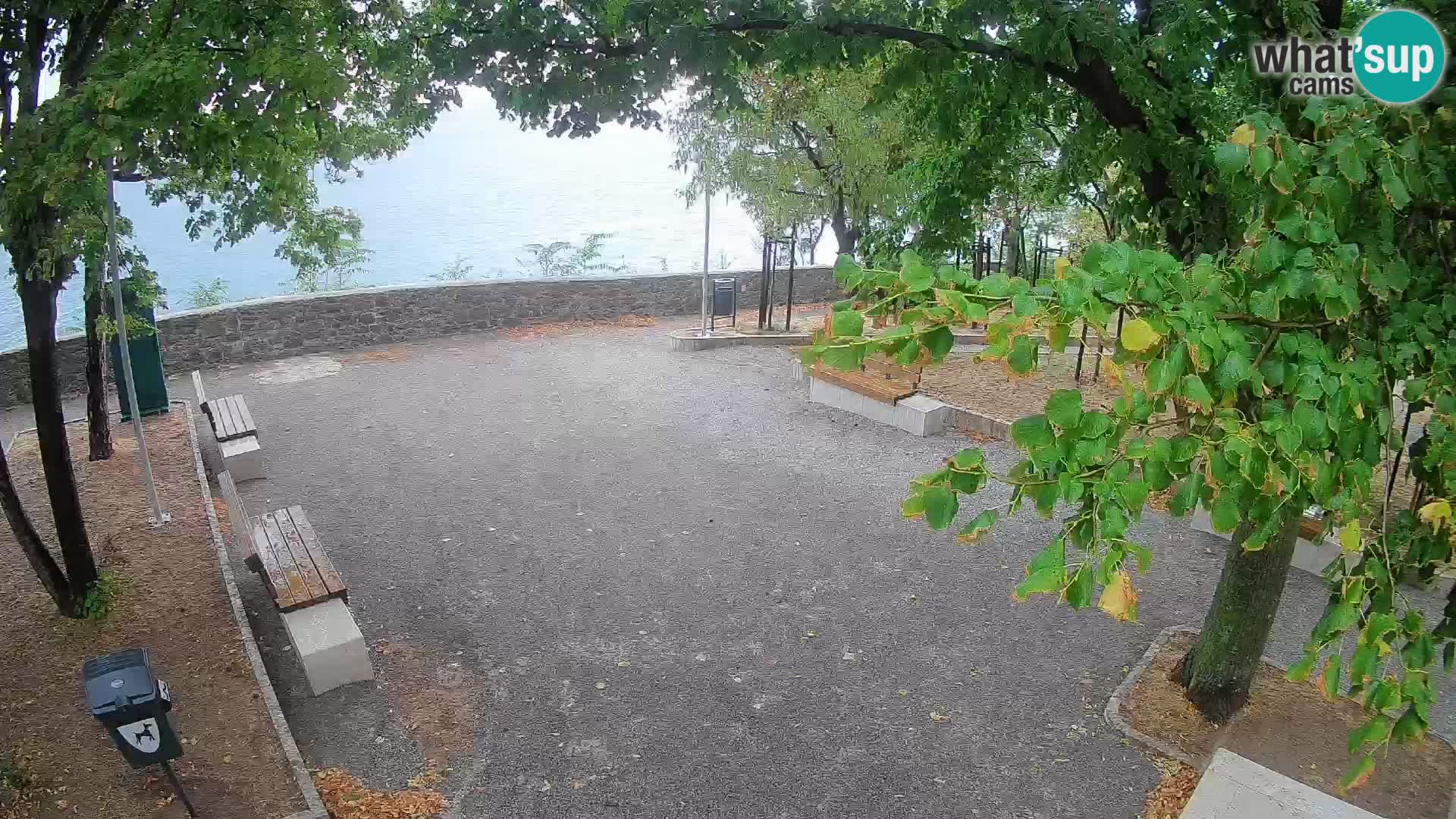 Senj Live Webcam – Schriftstellerpark und Velebit-Kanal