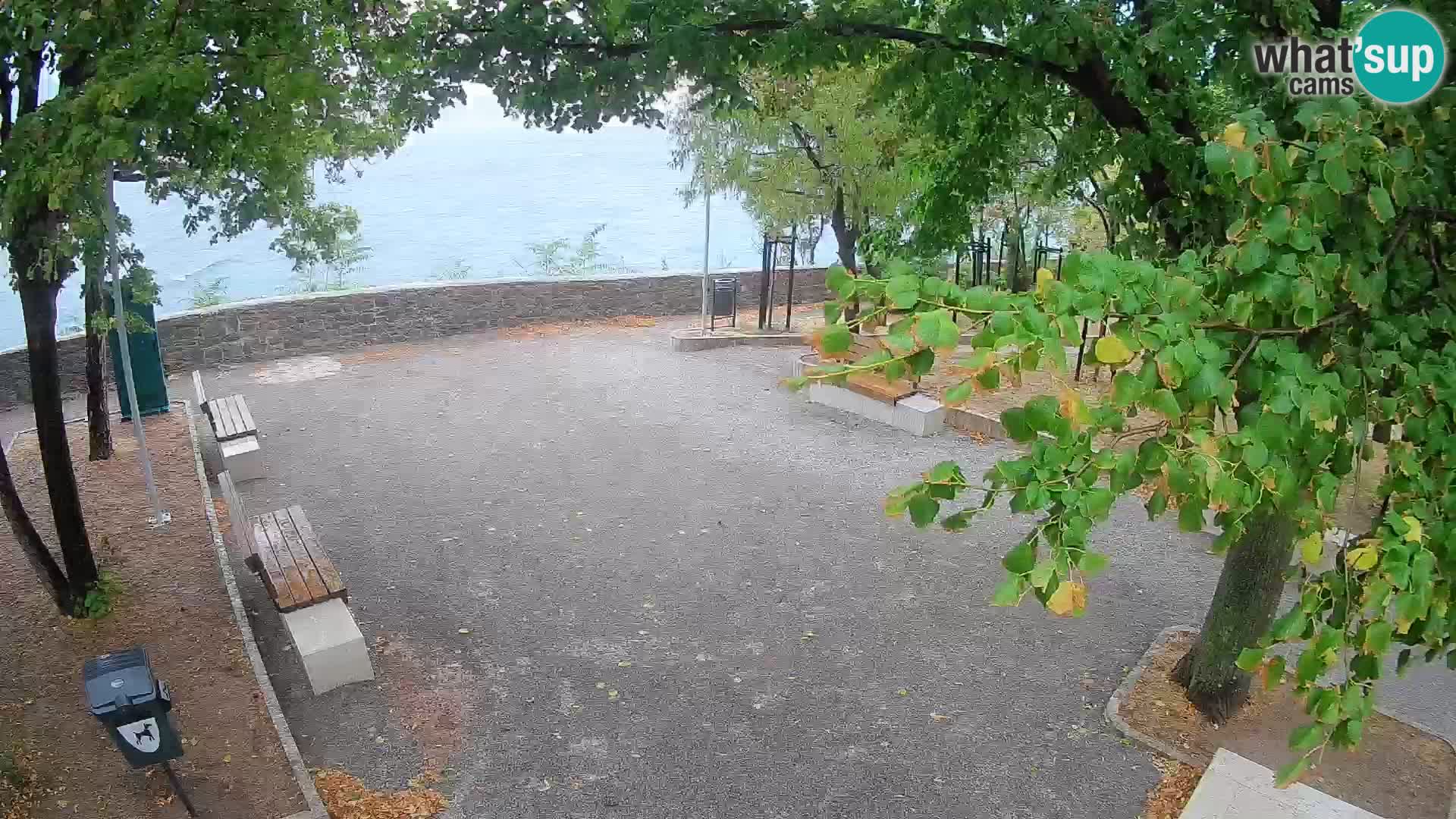 Webcam Senj en direct – Parc des Écrivains et canal du Velebit