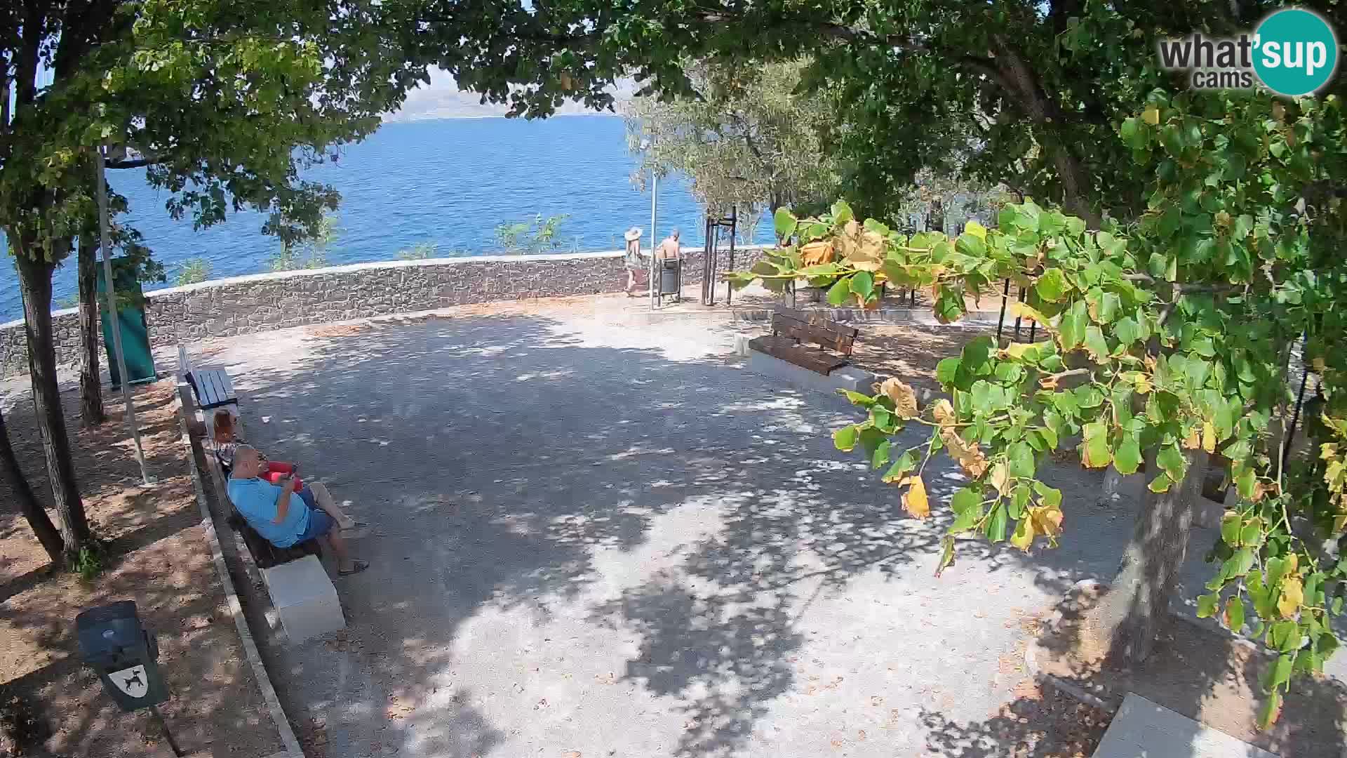 Senj Live Webcam – Schriftstellerpark und Velebit-Kanal
