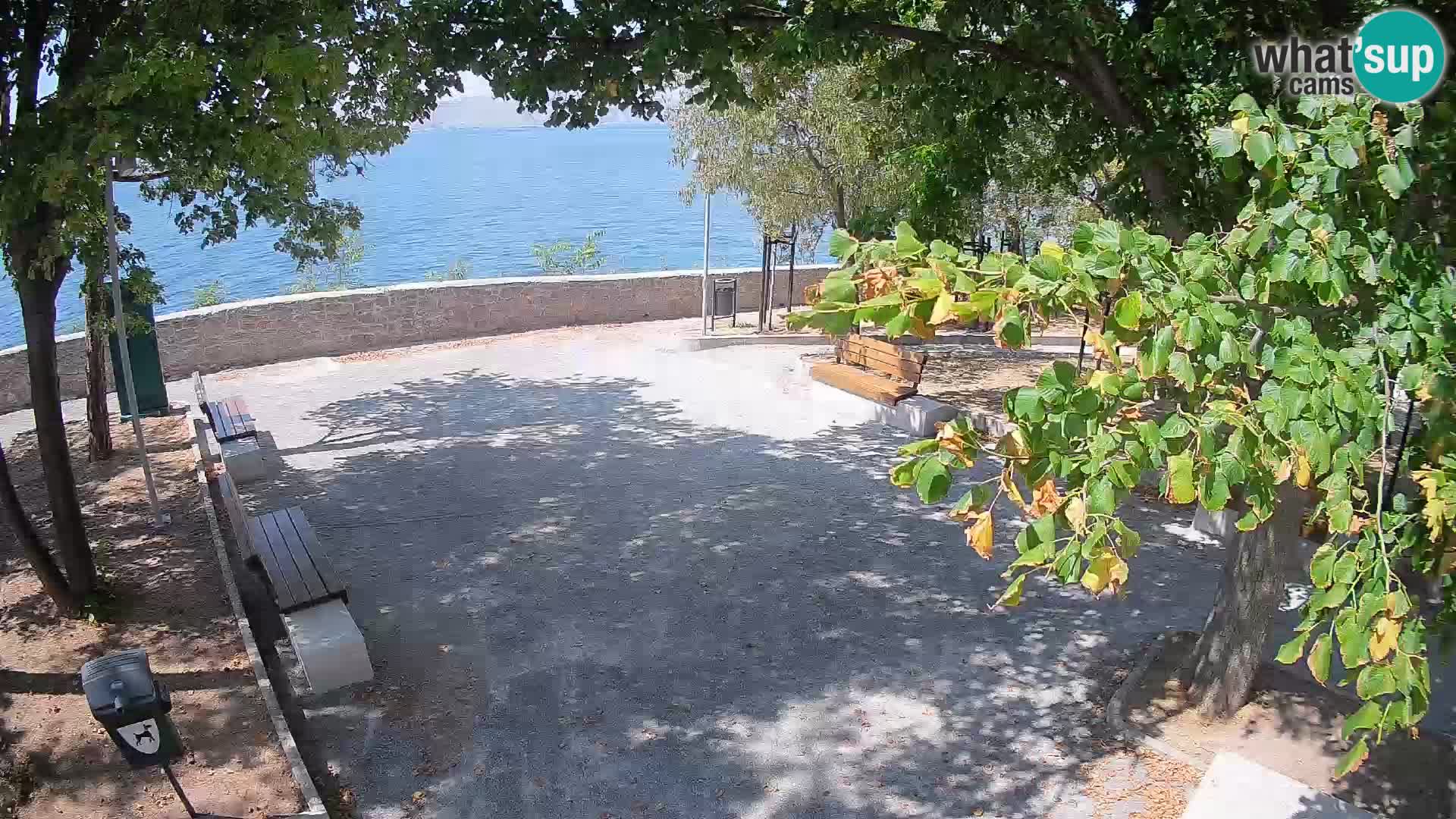 Senj Live Webcam – Schriftstellerpark und Velebit-Kanal