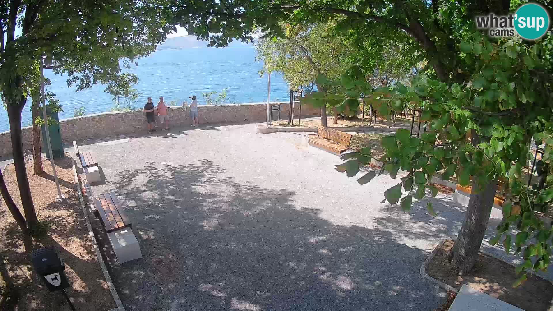 Webcam Senj en direct – Parc des Écrivains et canal du Velebit