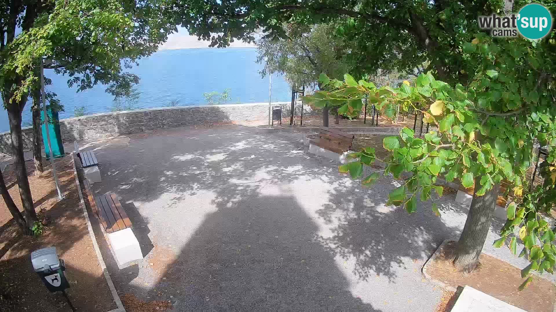 Senj Live Cam – Writers’ Park and the Velebit Channel