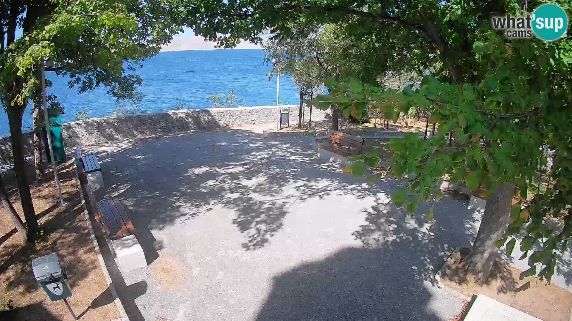 Senj Live Cam – Writers’ Park and the Velebit Channel