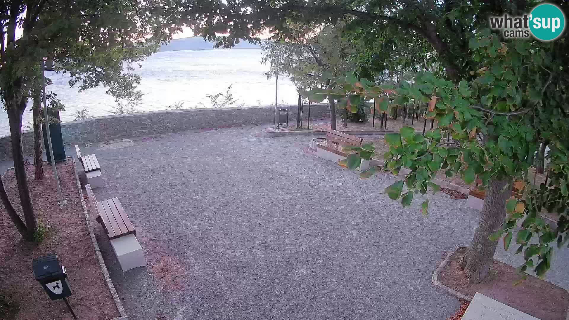Senj Live Webcam – Schriftstellerpark und Velebit-Kanal