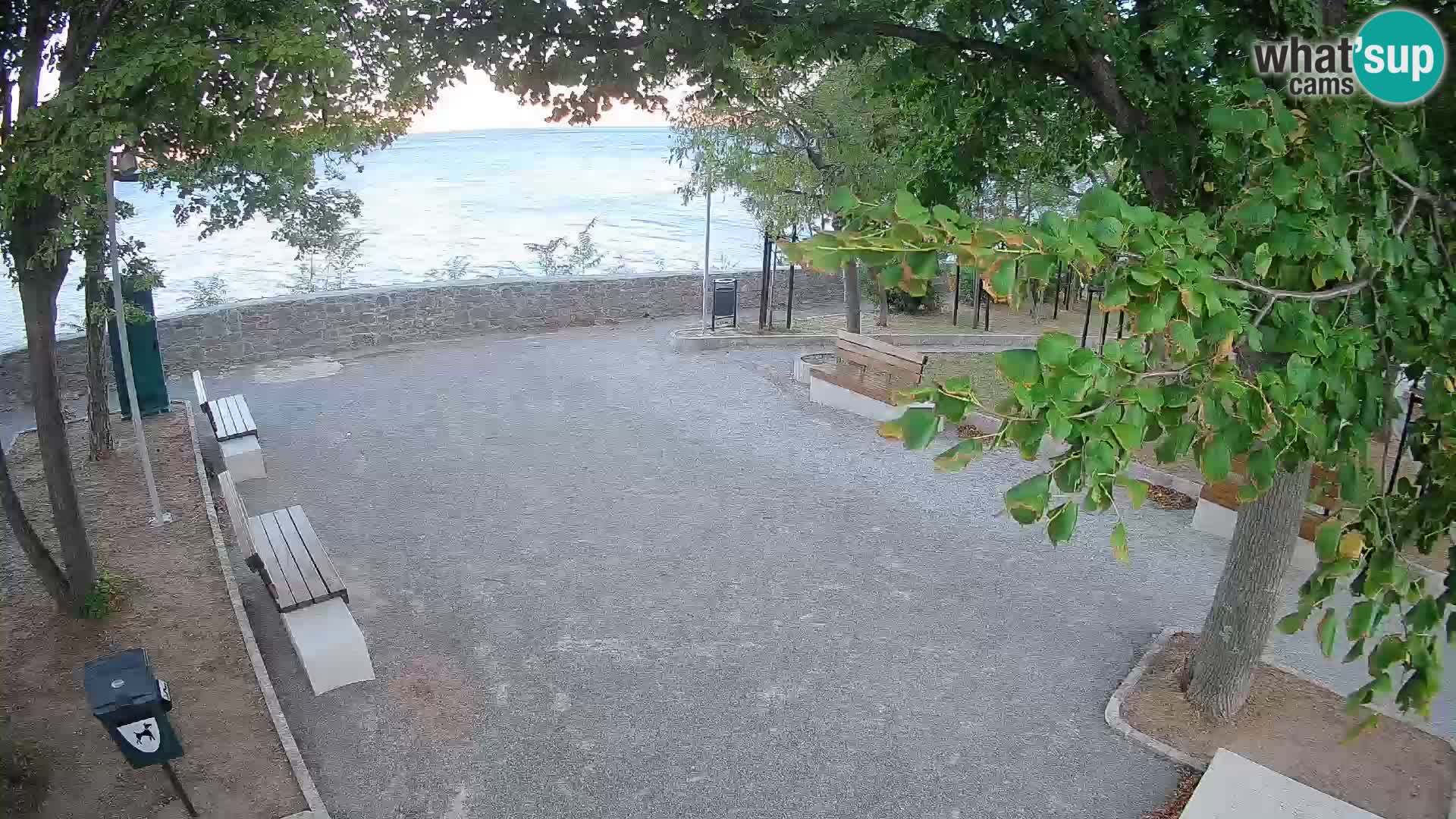 Senj Live Webcam – Schriftstellerpark und Velebit-Kanal