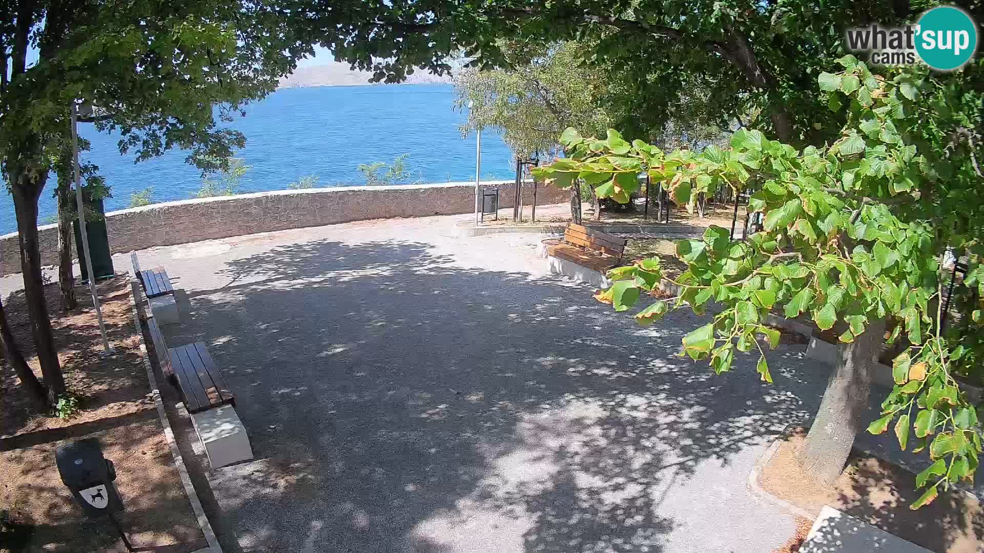 Senj Live Cam – Writers’ Park and the Velebit Channel