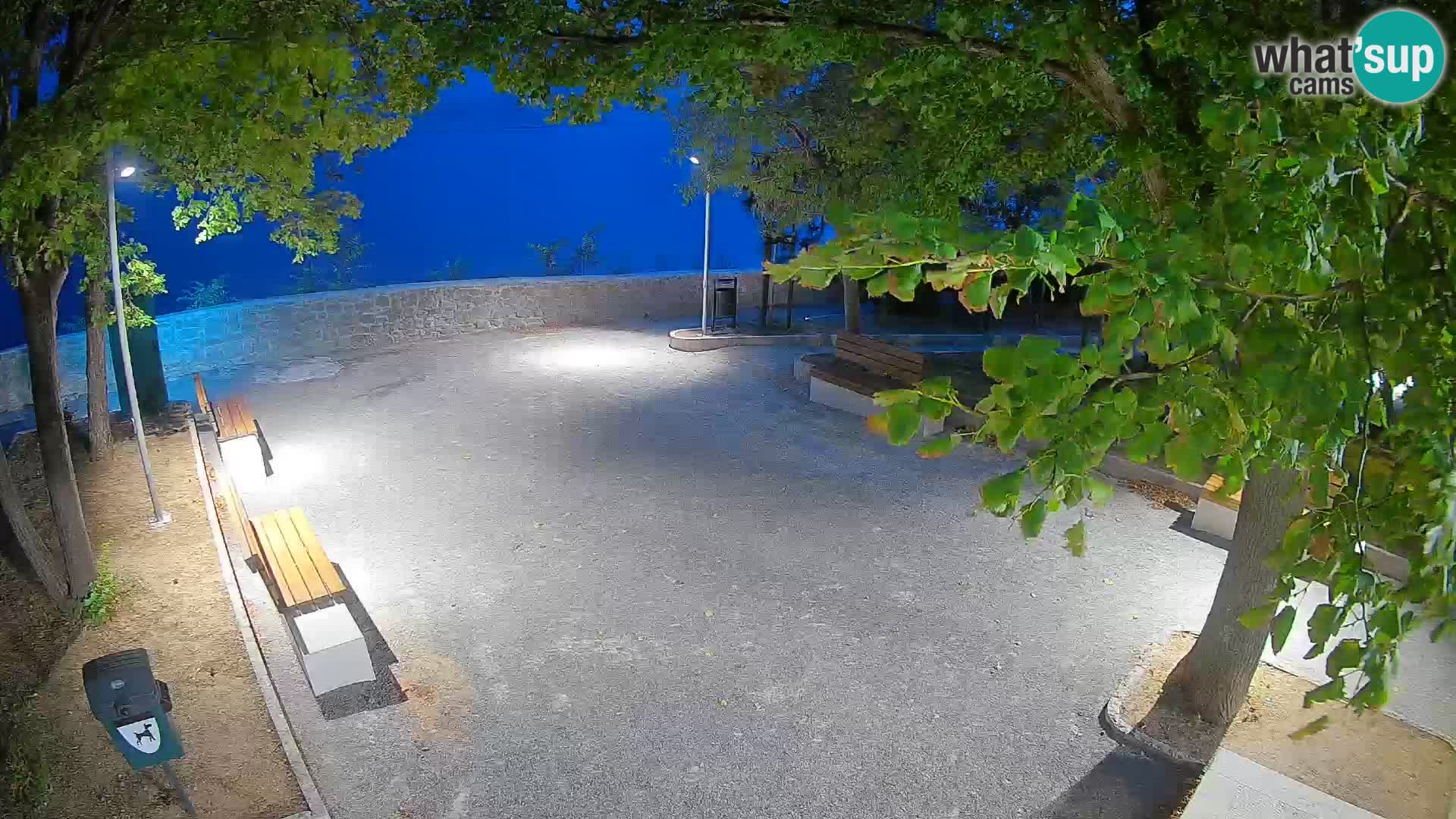 Senj Live Cam – Writers’ Park and the Velebit Channel