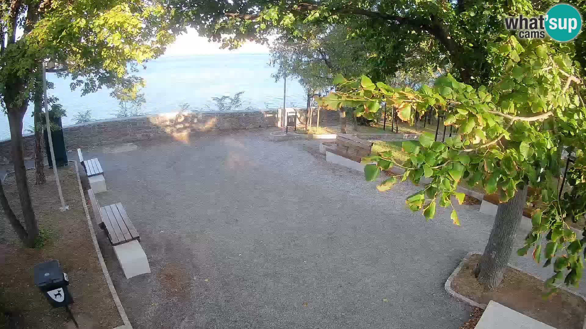 Senj Live Webcam – Schriftstellerpark und Velebit-Kanal