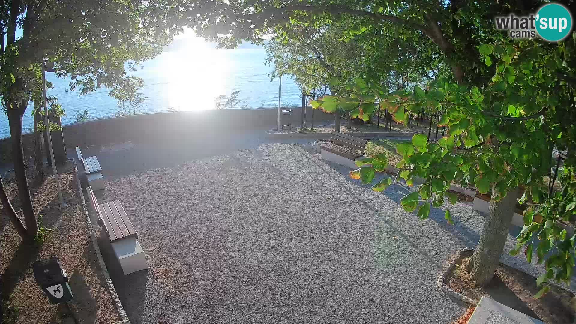 Senj Live Webcam – Schriftstellerpark und Velebit-Kanal