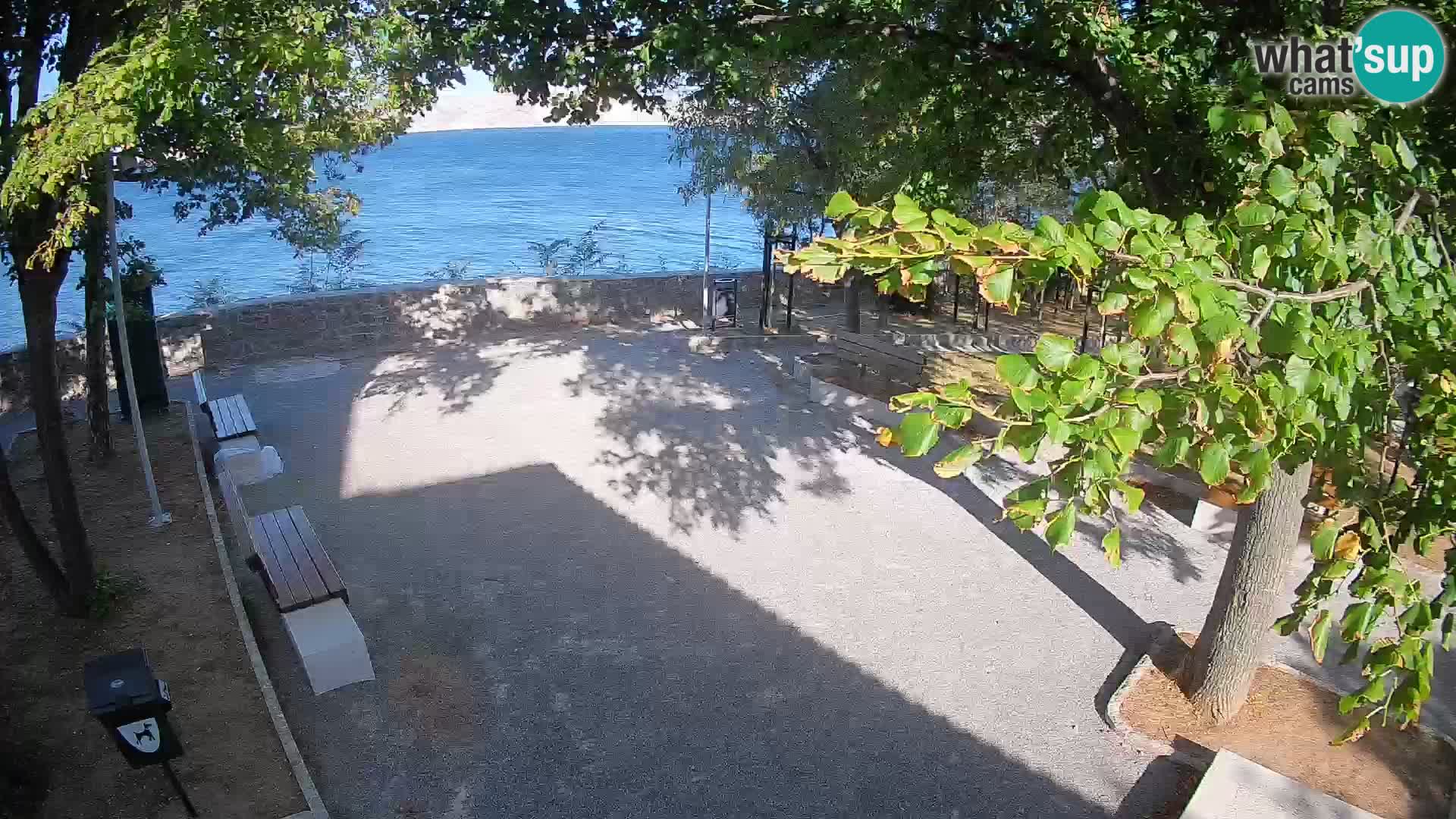 Senj Live Cam – Writers’ Park and the Velebit Channel