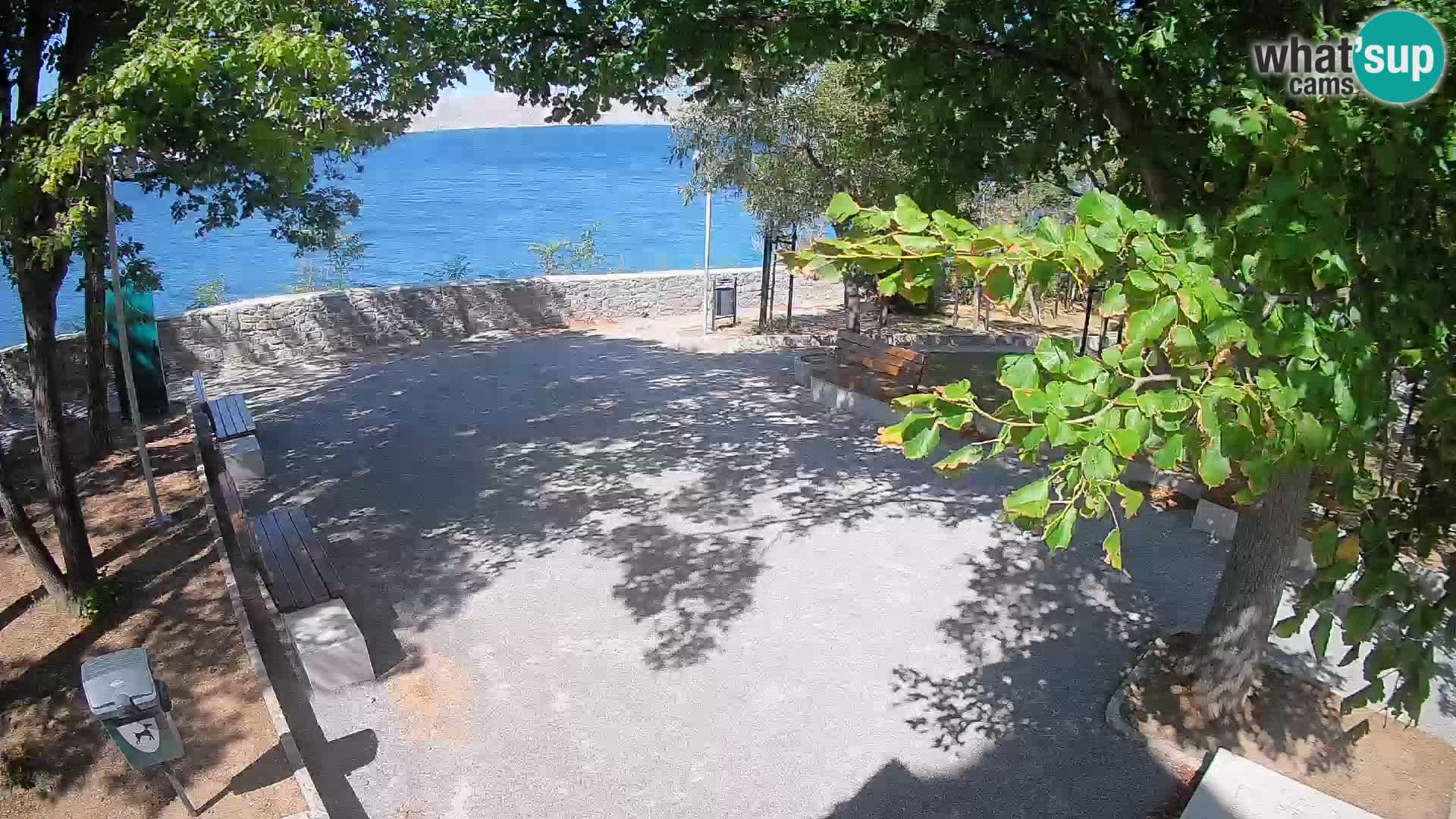 Senj Live Cam – Writers’ Park and the Velebit Channel