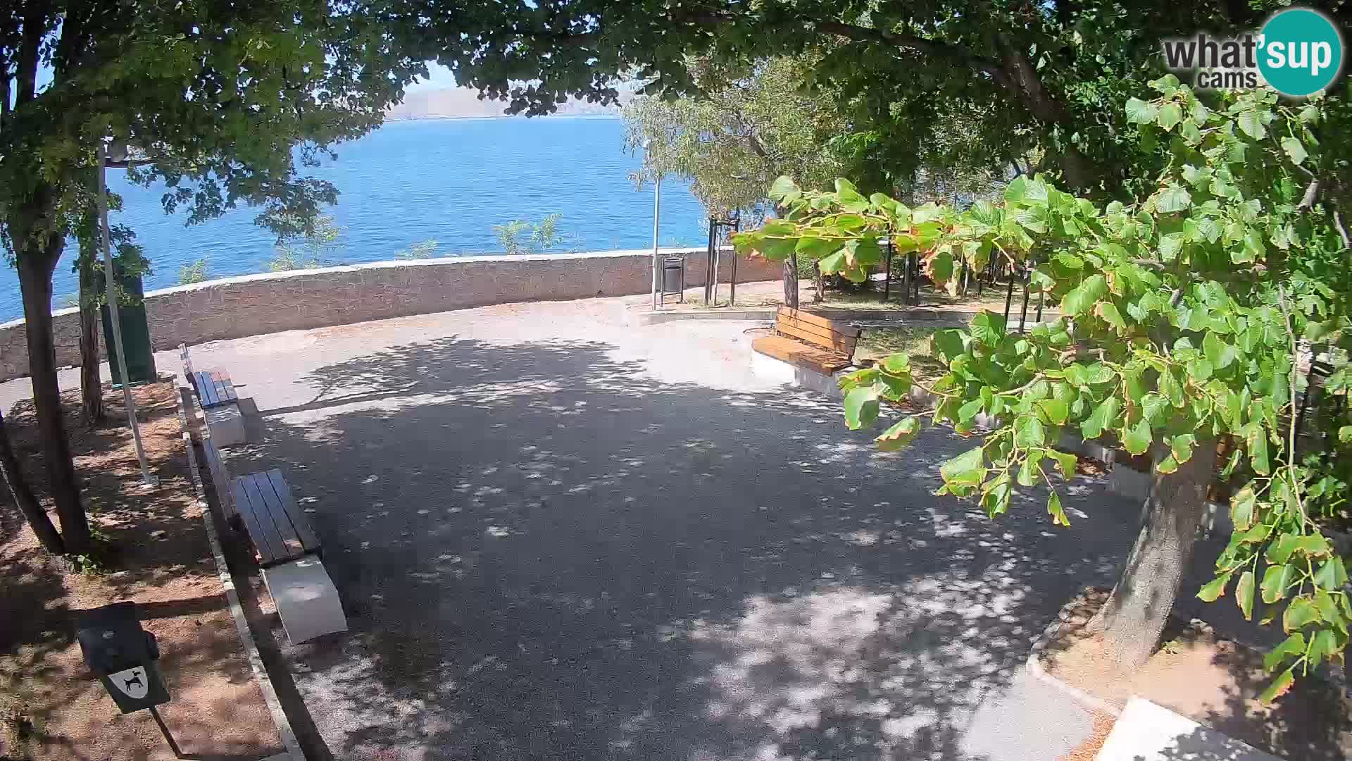 Senj Live Webcam – Schriftstellerpark und Velebit-Kanal