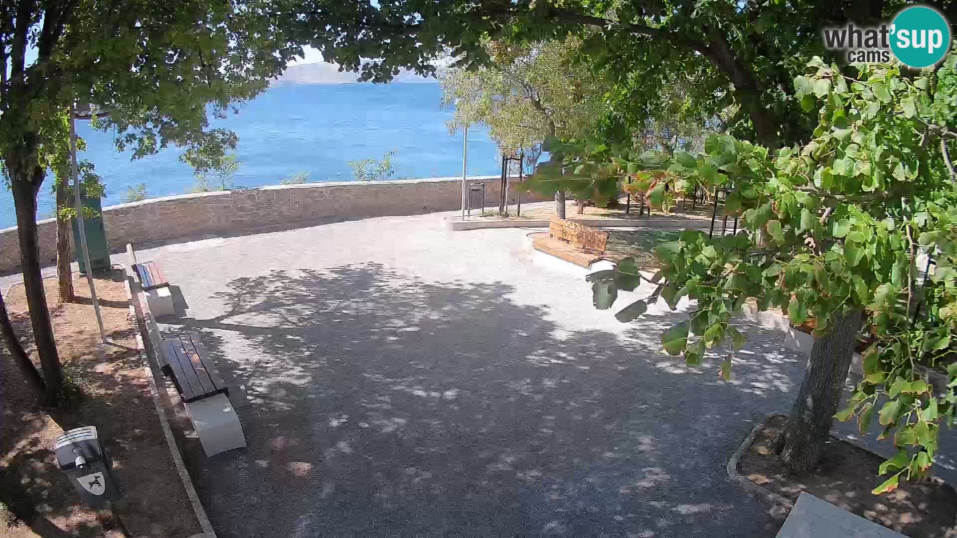 Senj Live Cam – Writers’ Park and the Velebit Channel