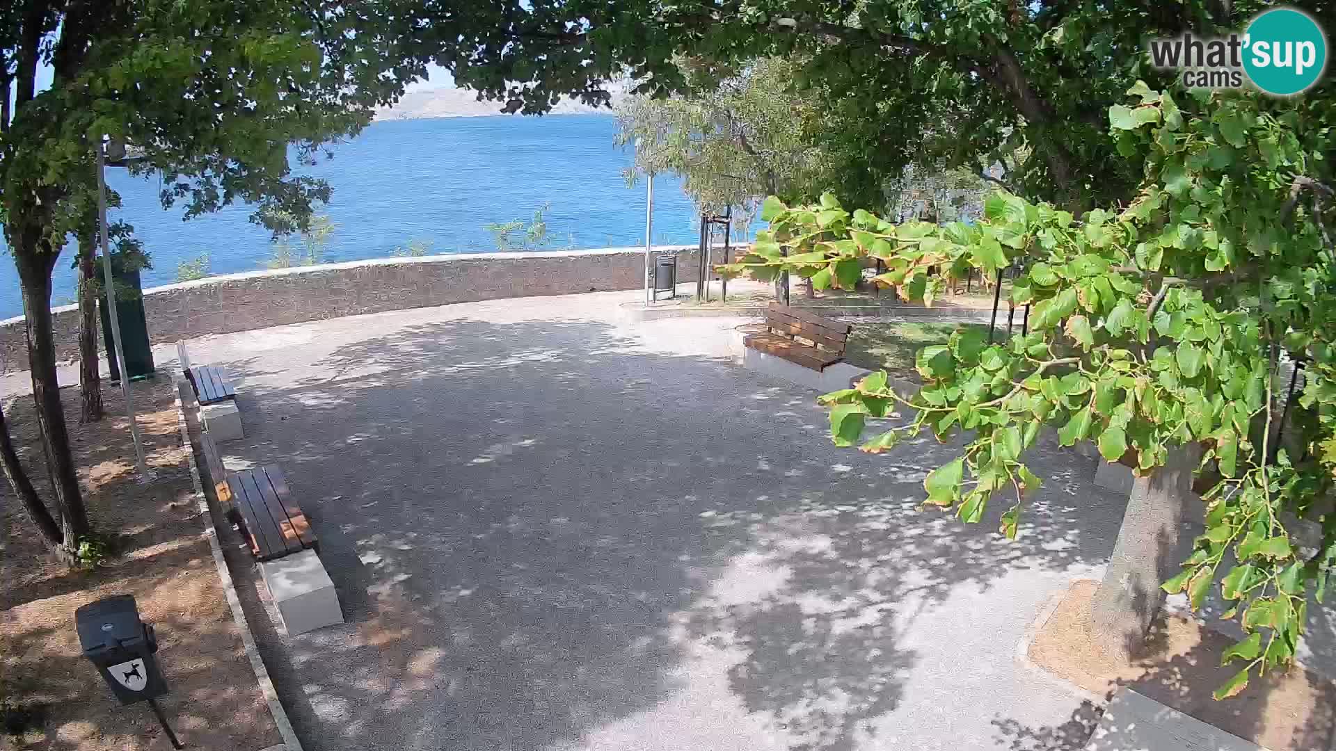 Senj Live Cam – Writers’ Park and the Velebit Channel