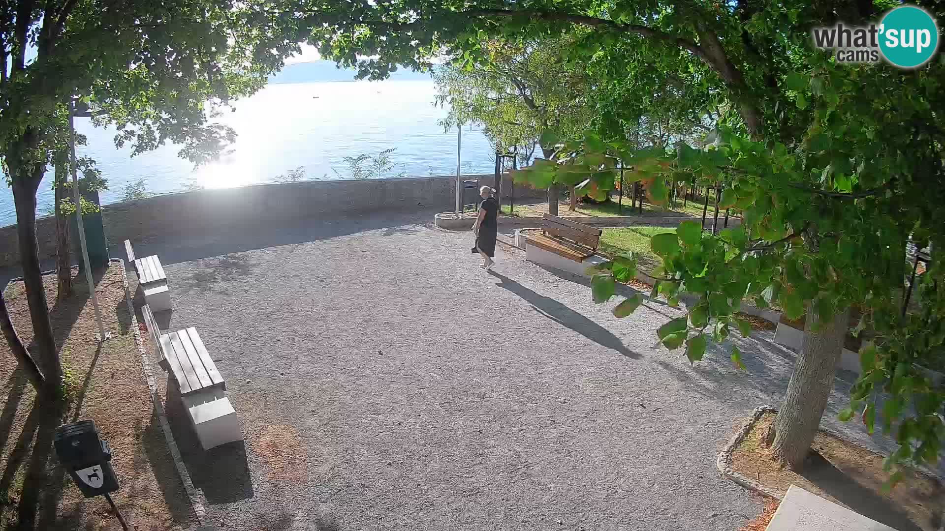 Webcam Senj en direct – Parc des Écrivains et canal du Velebit