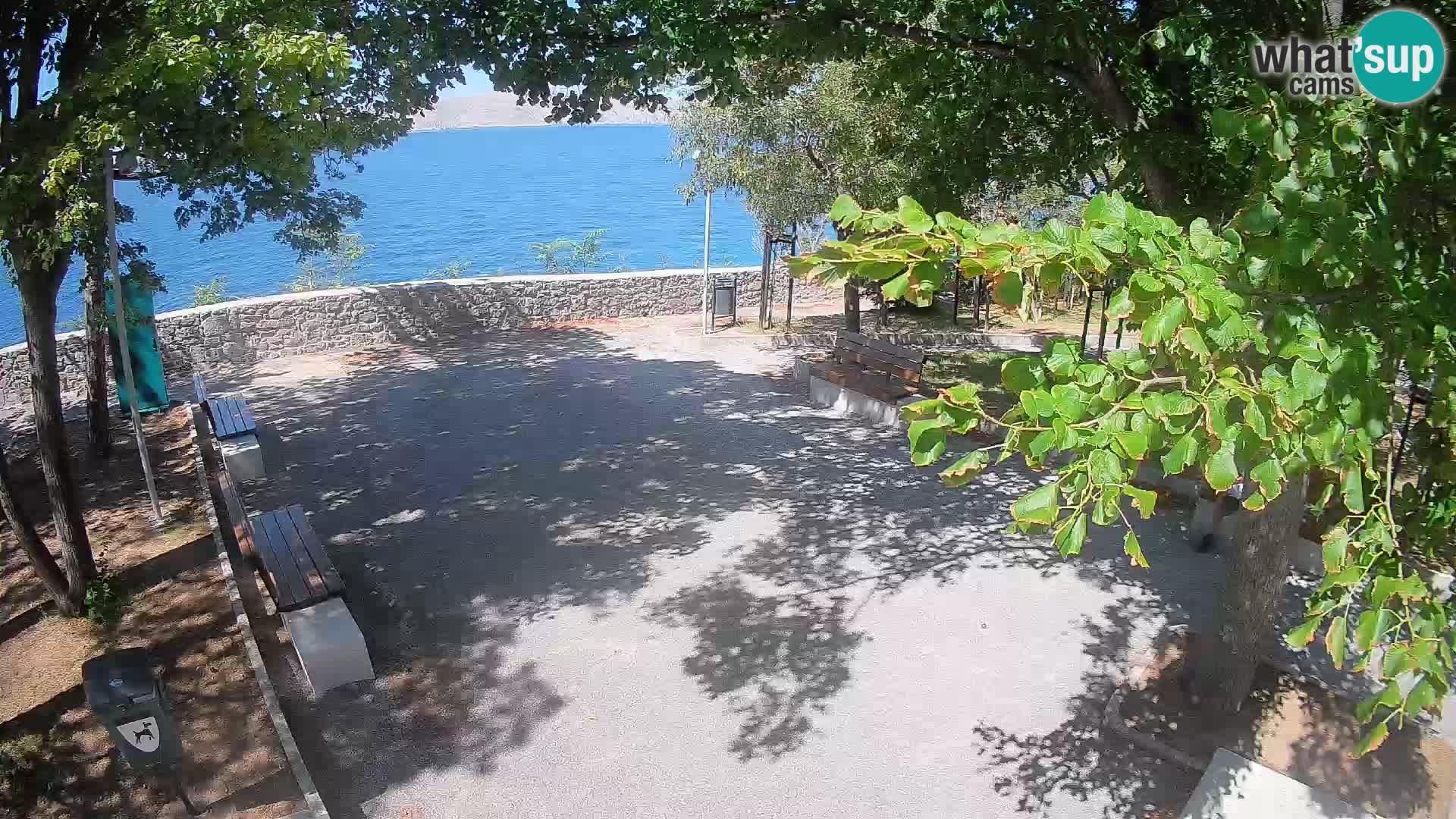 Senj Live Webcam – Schriftstellerpark und Velebit-Kanal