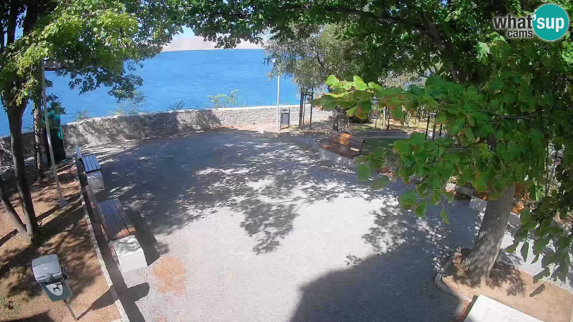 Senj Live Cam – Writers’ Park and the Velebit Channel