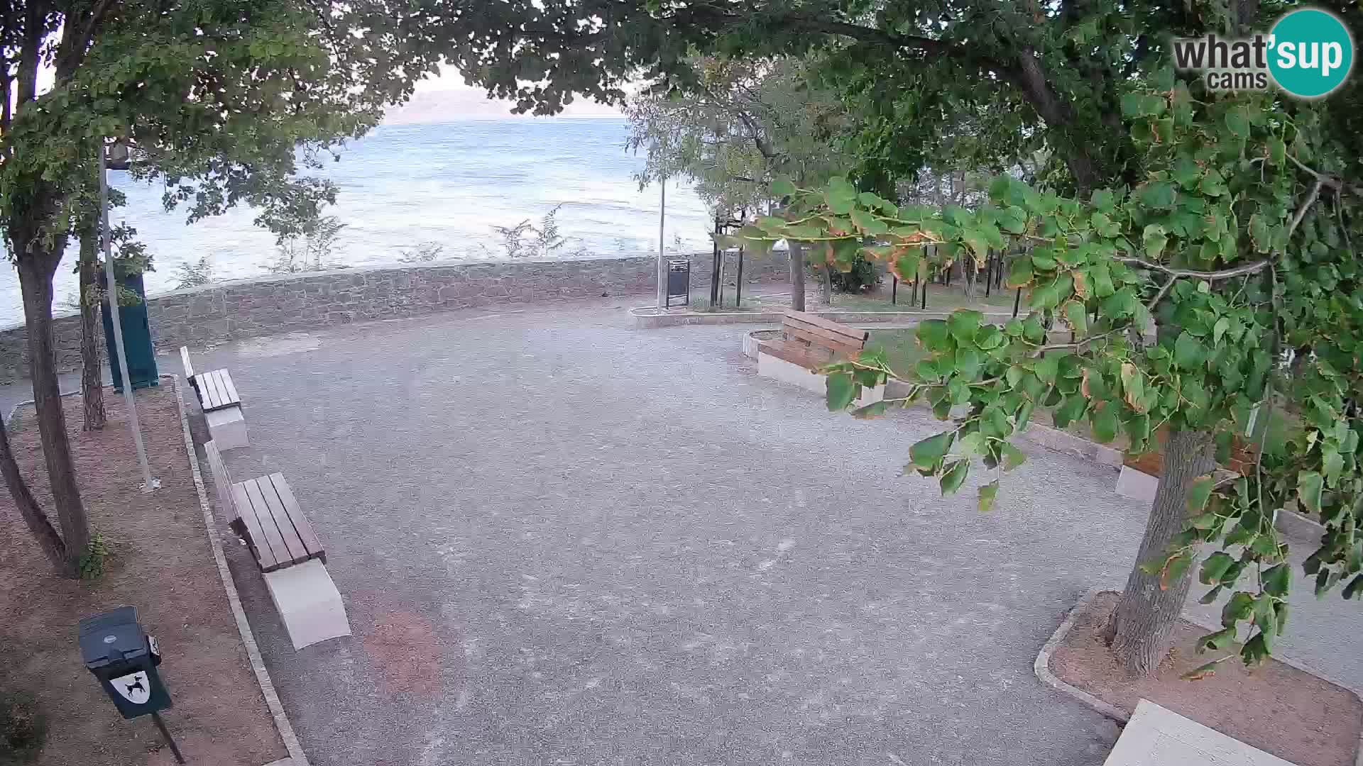 Senj Live Webcam – Schriftstellerpark und Velebit-Kanal