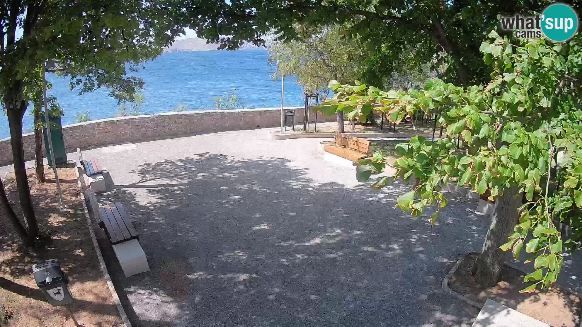 Senj Live Webcam – Schriftstellerpark und Velebit-Kanal