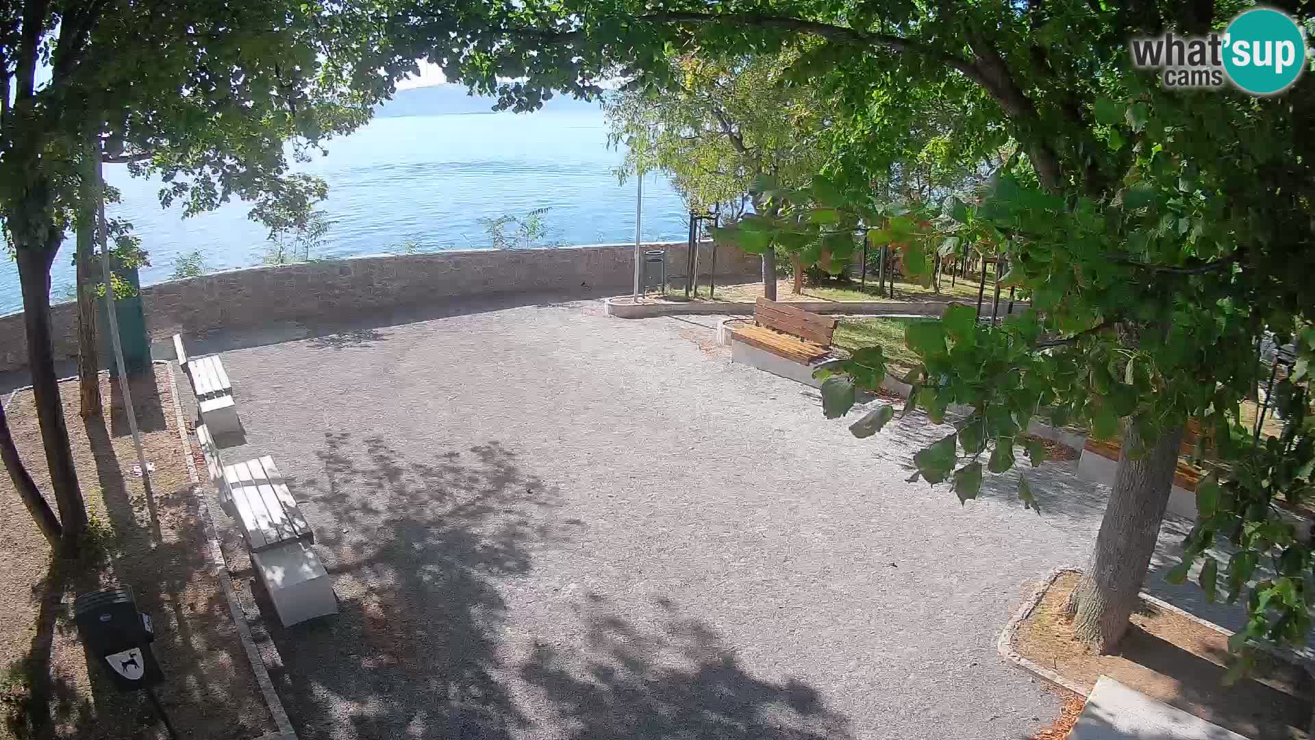 Senj Live Cam – Writers’ Park and the Velebit Channel