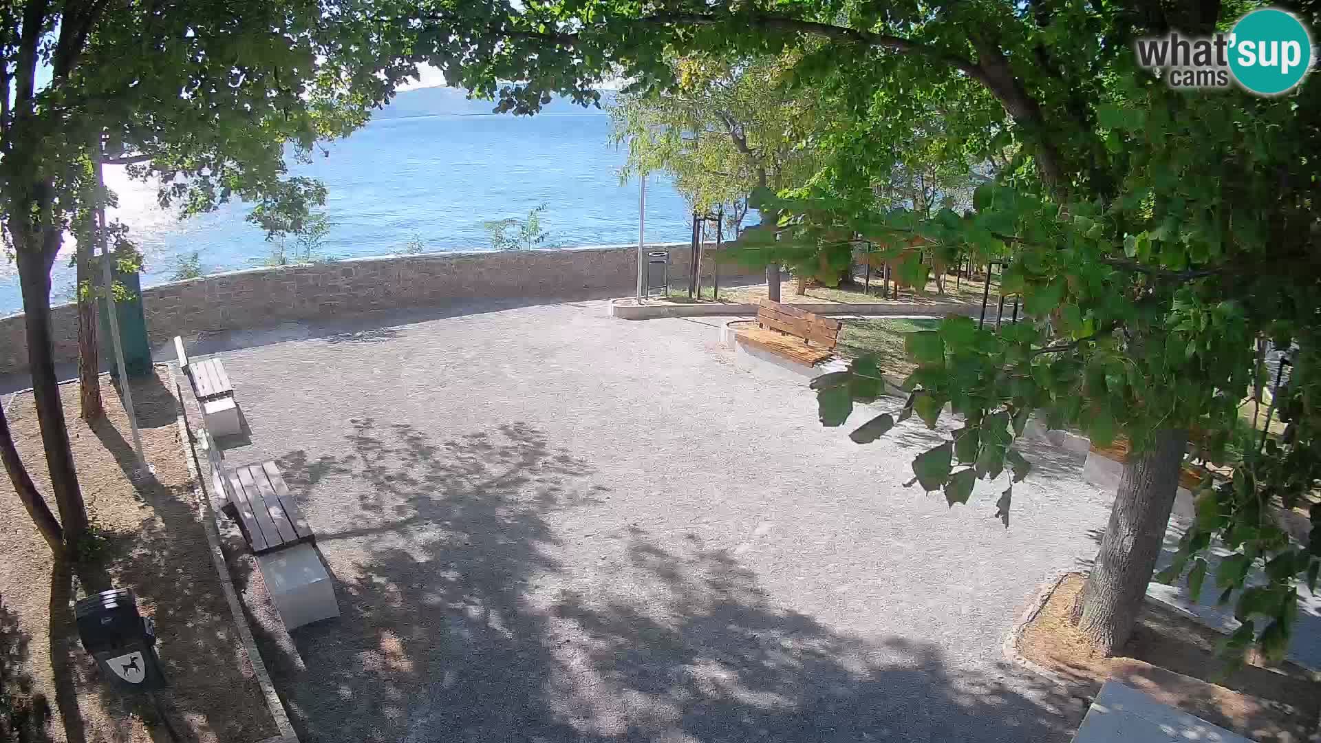 Senj Live Cam – Writers’ Park and the Velebit Channel