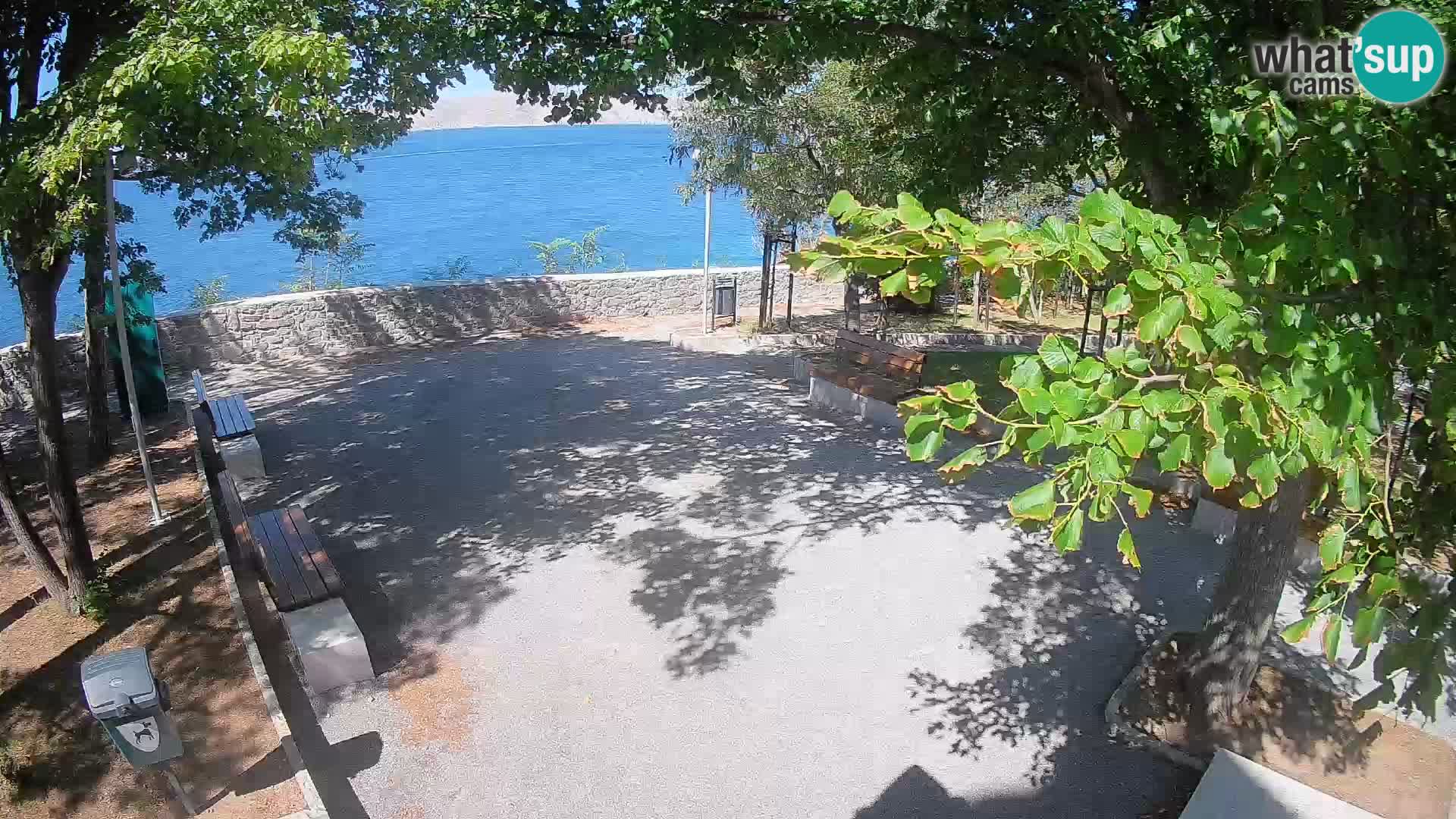 Senj Live Webcam – Schriftstellerpark und Velebit-Kanal