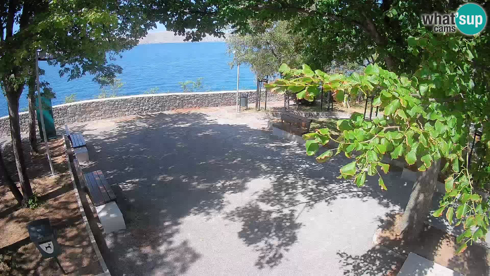 Senj Live Webcam – Schriftstellerpark und Velebit-Kanal
