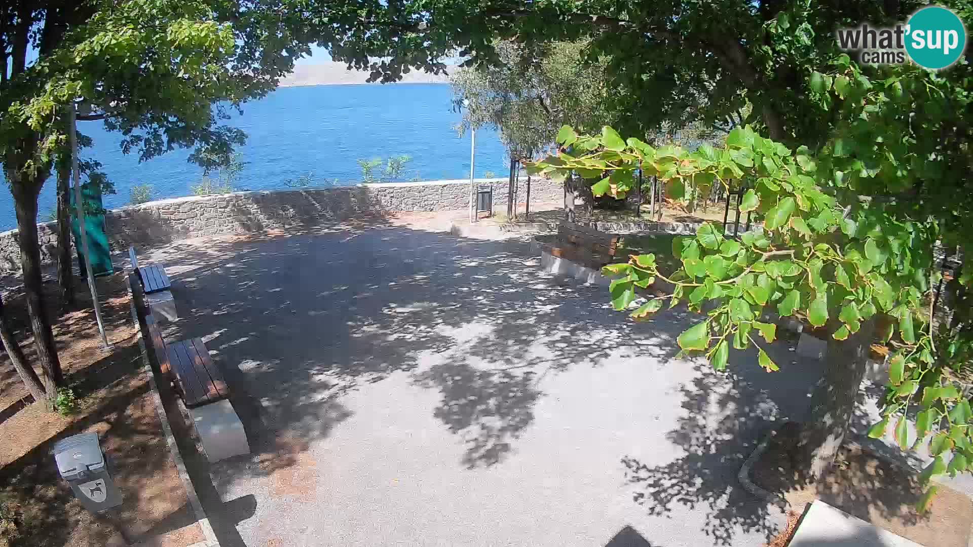 Senj Live Webcam – Schriftstellerpark und Velebit-Kanal