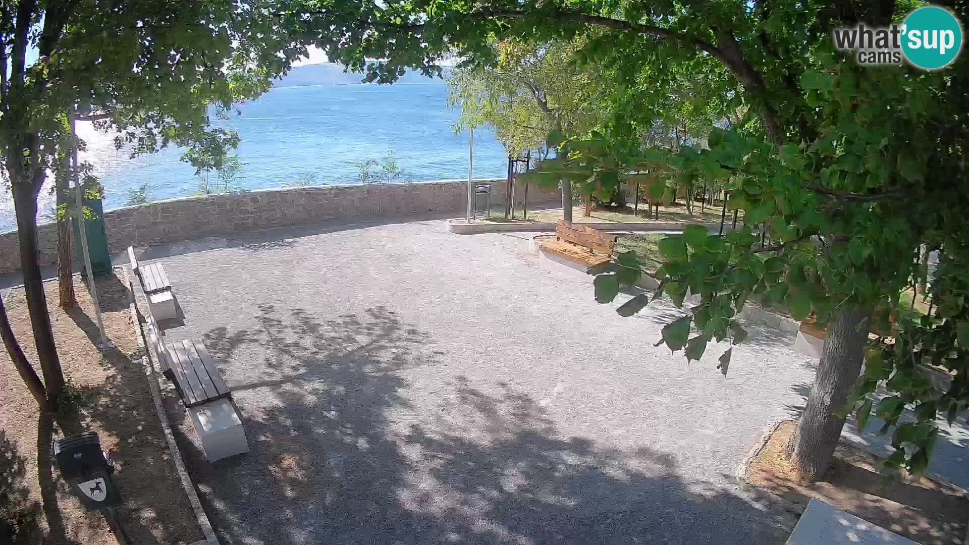 Senj Live Cam – Writers’ Park and the Velebit Channel