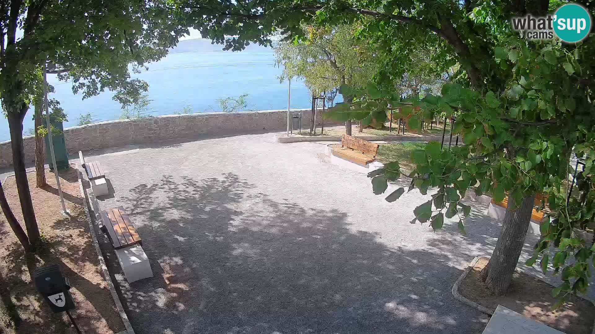 Senj Live Webcam – Schriftstellerpark und Velebit-Kanal
