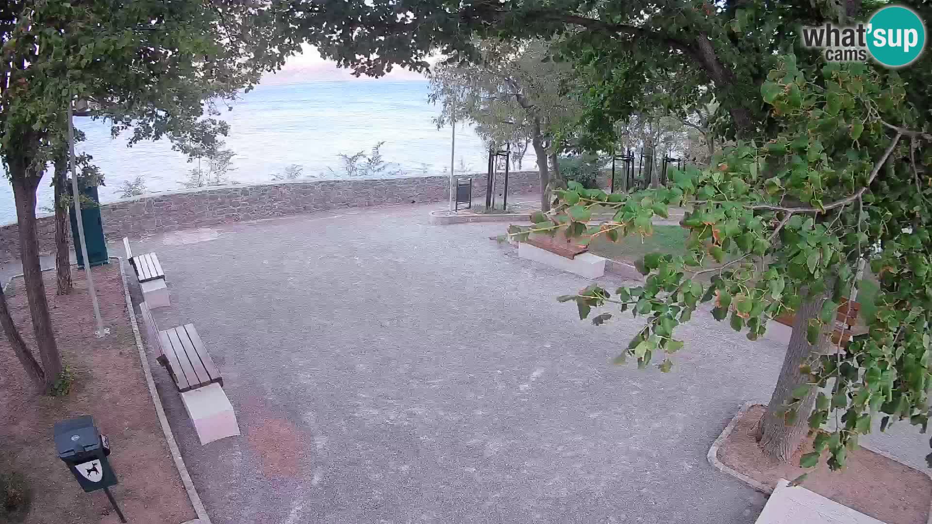 Senj Live Cam – Writers’ Park and the Velebit Channel