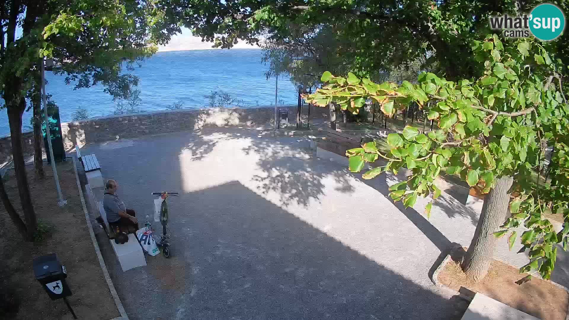 Senj Live Webcam – Schriftstellerpark und Velebit-Kanal