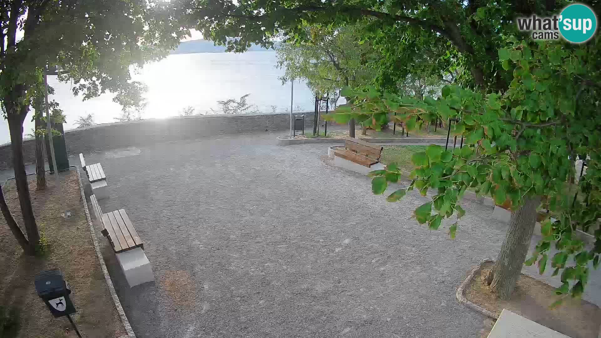 Senj Live Webcam – Schriftstellerpark und Velebit-Kanal