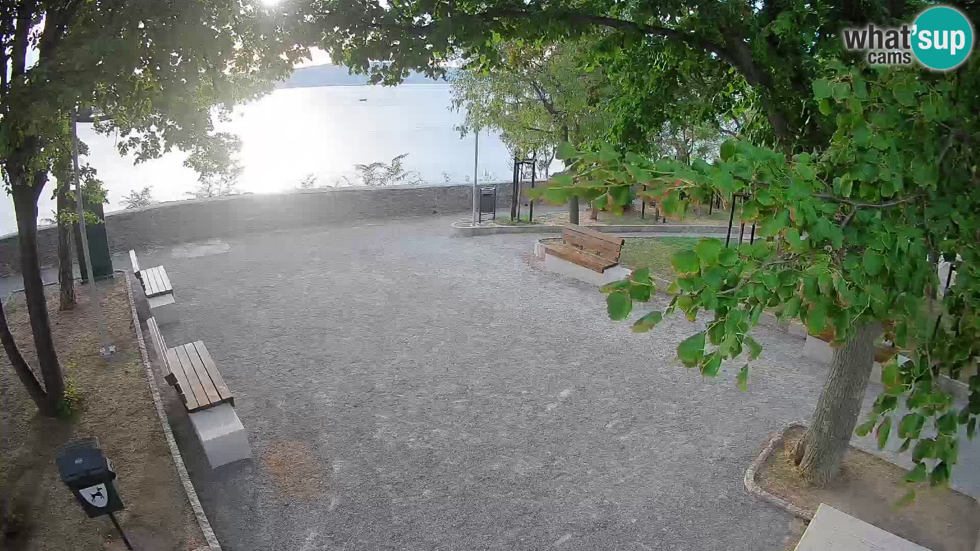 Senj Live Webcam – Schriftstellerpark und Velebit-Kanal