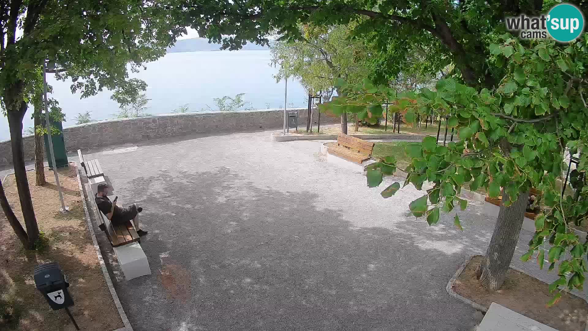 Senj Live Webcam – Schriftstellerpark und Velebit-Kanal