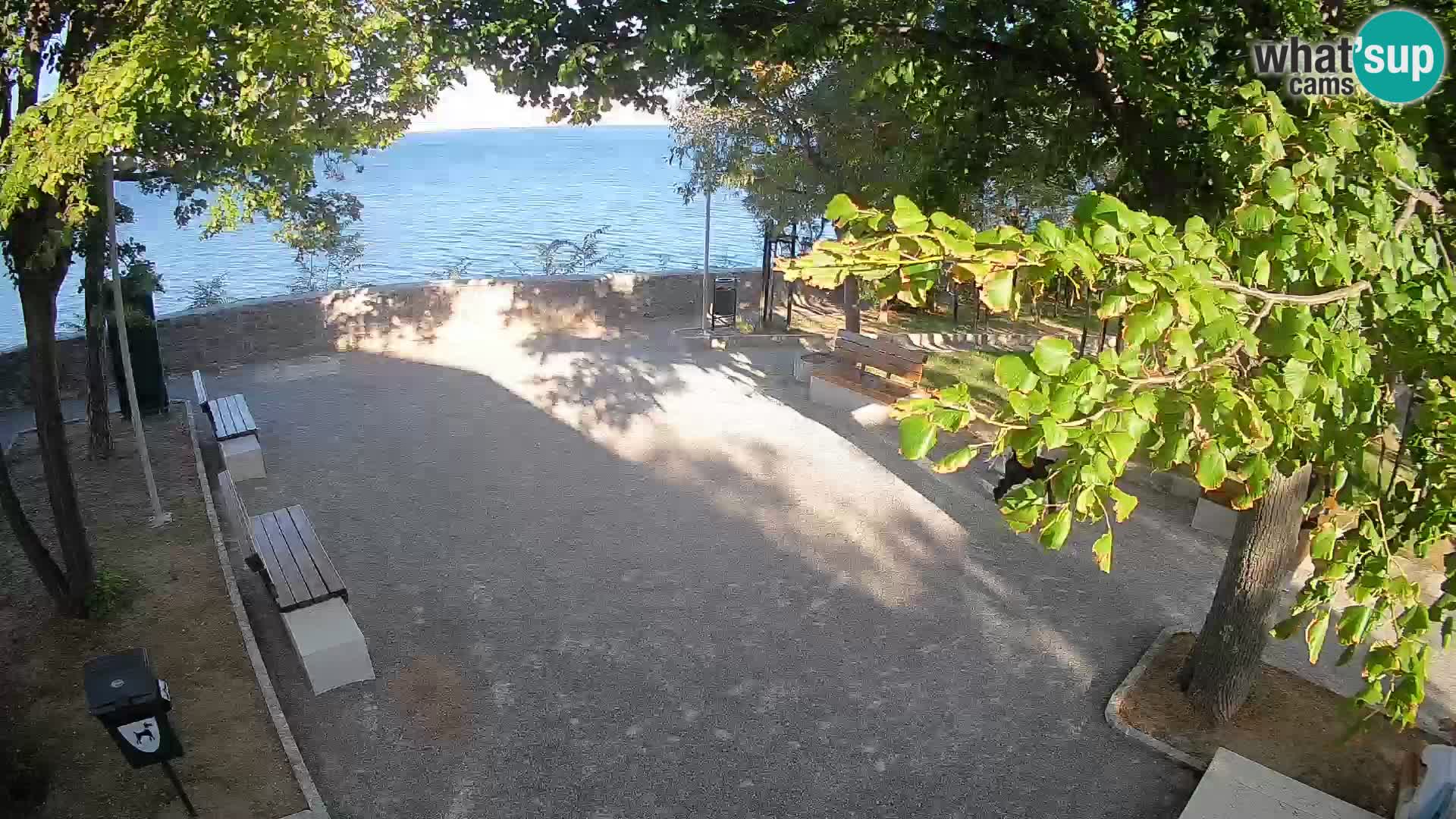 Senj Live Cam – Writers’ Park and the Velebit Channel