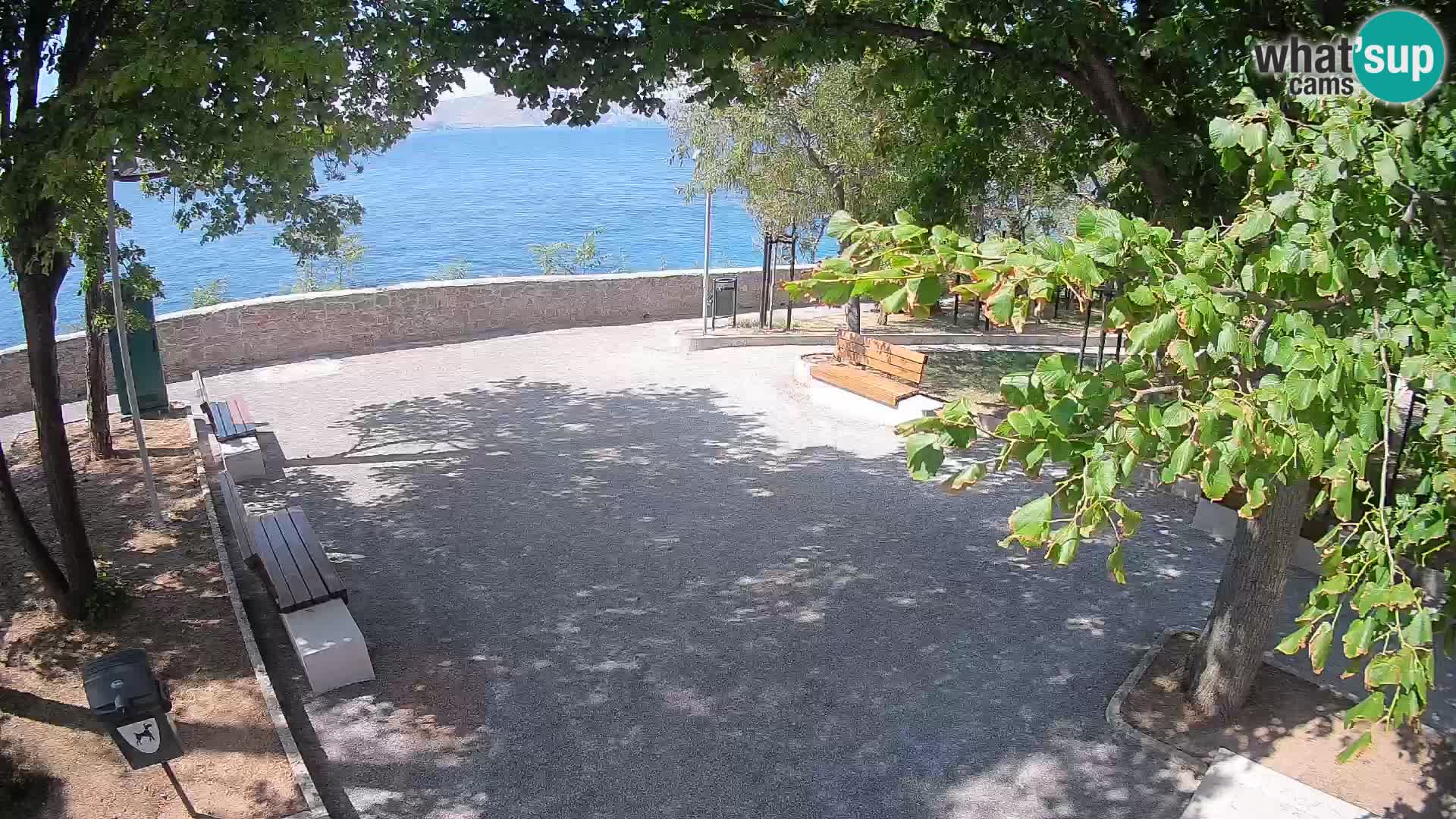 Senj Live Webcam – Schriftstellerpark und Velebit-Kanal