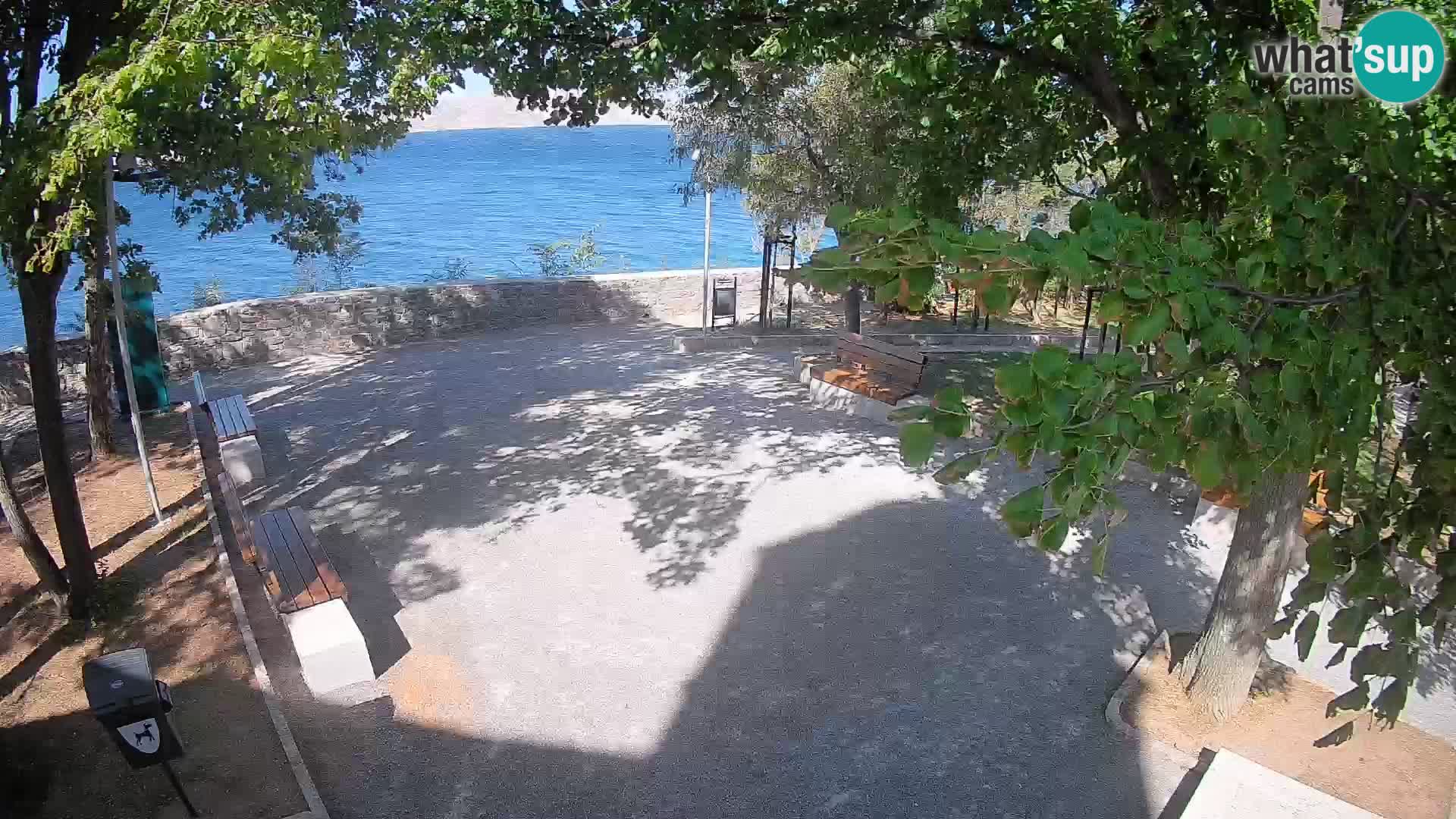 Senj Live Cam – Writers’ Park and the Velebit Channel