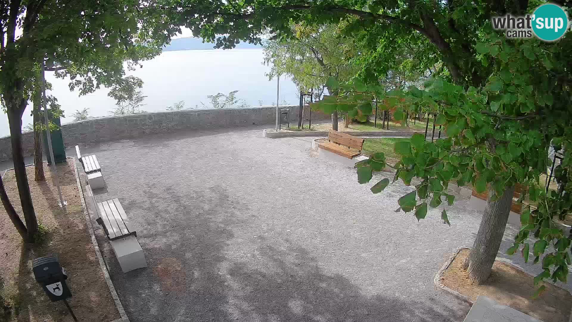 Senj Live Webcam – Schriftstellerpark und Velebit-Kanal