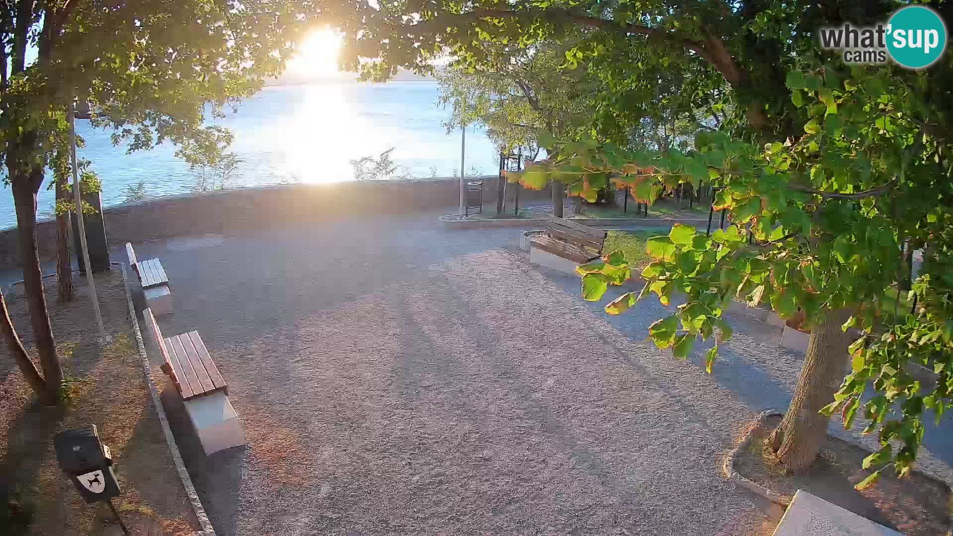 Senj Live Cam – Writers’ Park and the Velebit Channel
