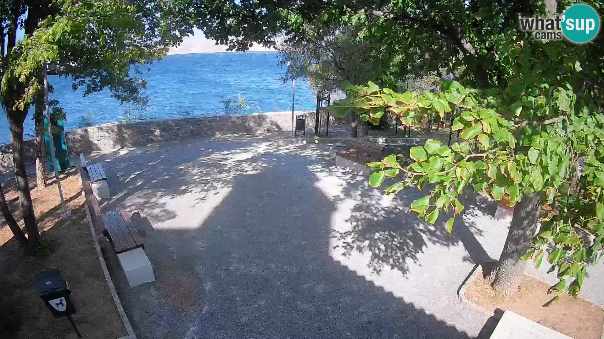 Senj Live Cam – Writers’ Park and the Velebit Channel
