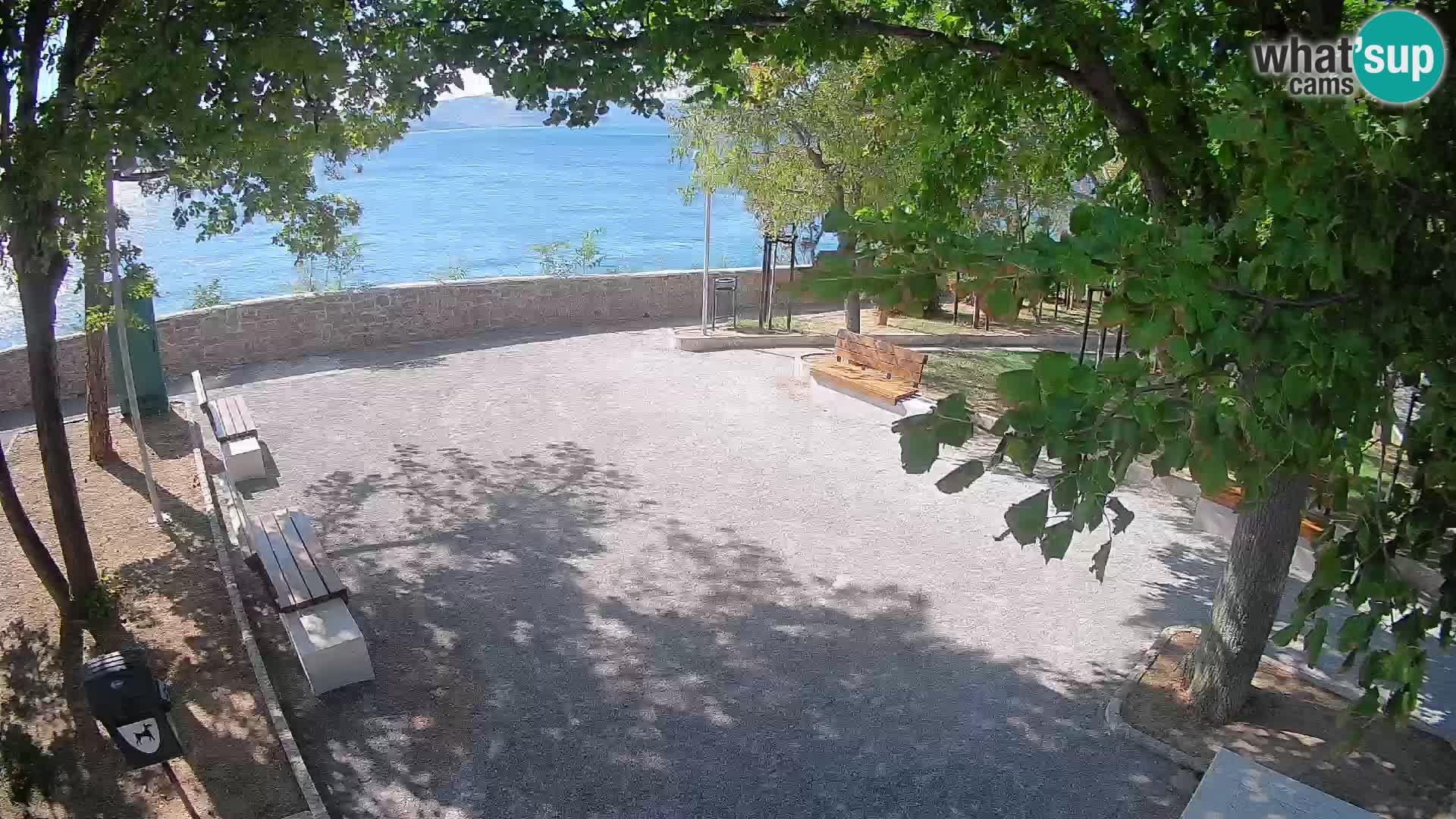 Senj Live Cam – Writers’ Park and the Velebit Channel