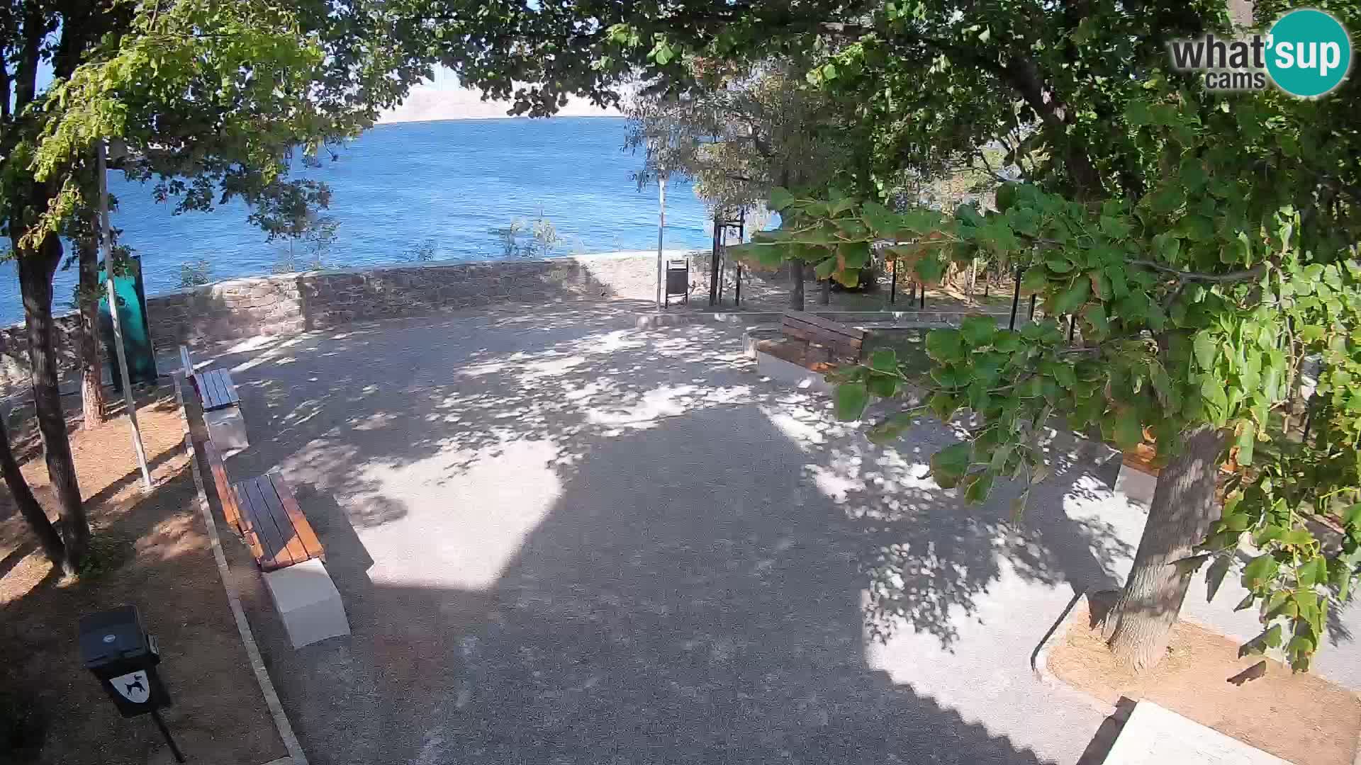 Senj Live Cam – Writers’ Park and the Velebit Channel