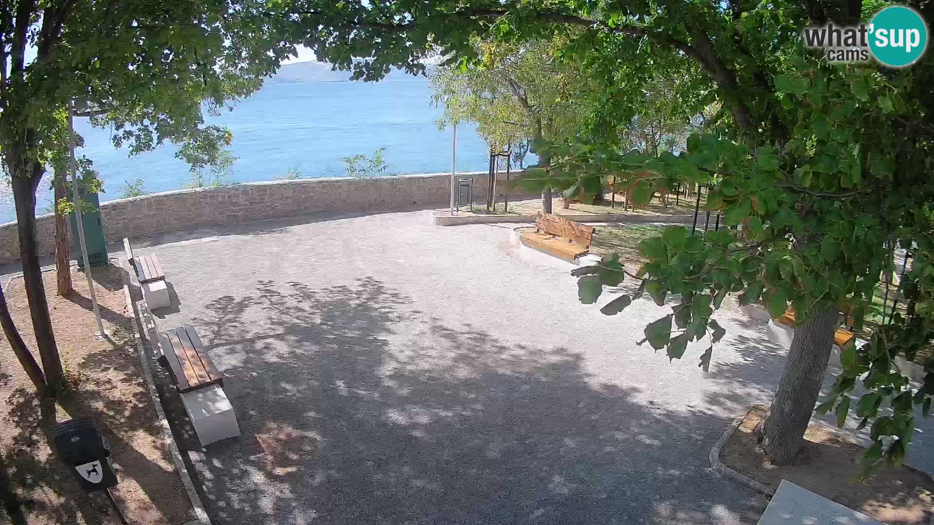 Senj Live Cam – Writers’ Park and the Velebit Channel