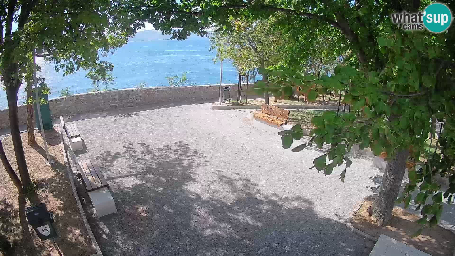 Senj Live Cam – Writers’ Park and the Velebit Channel