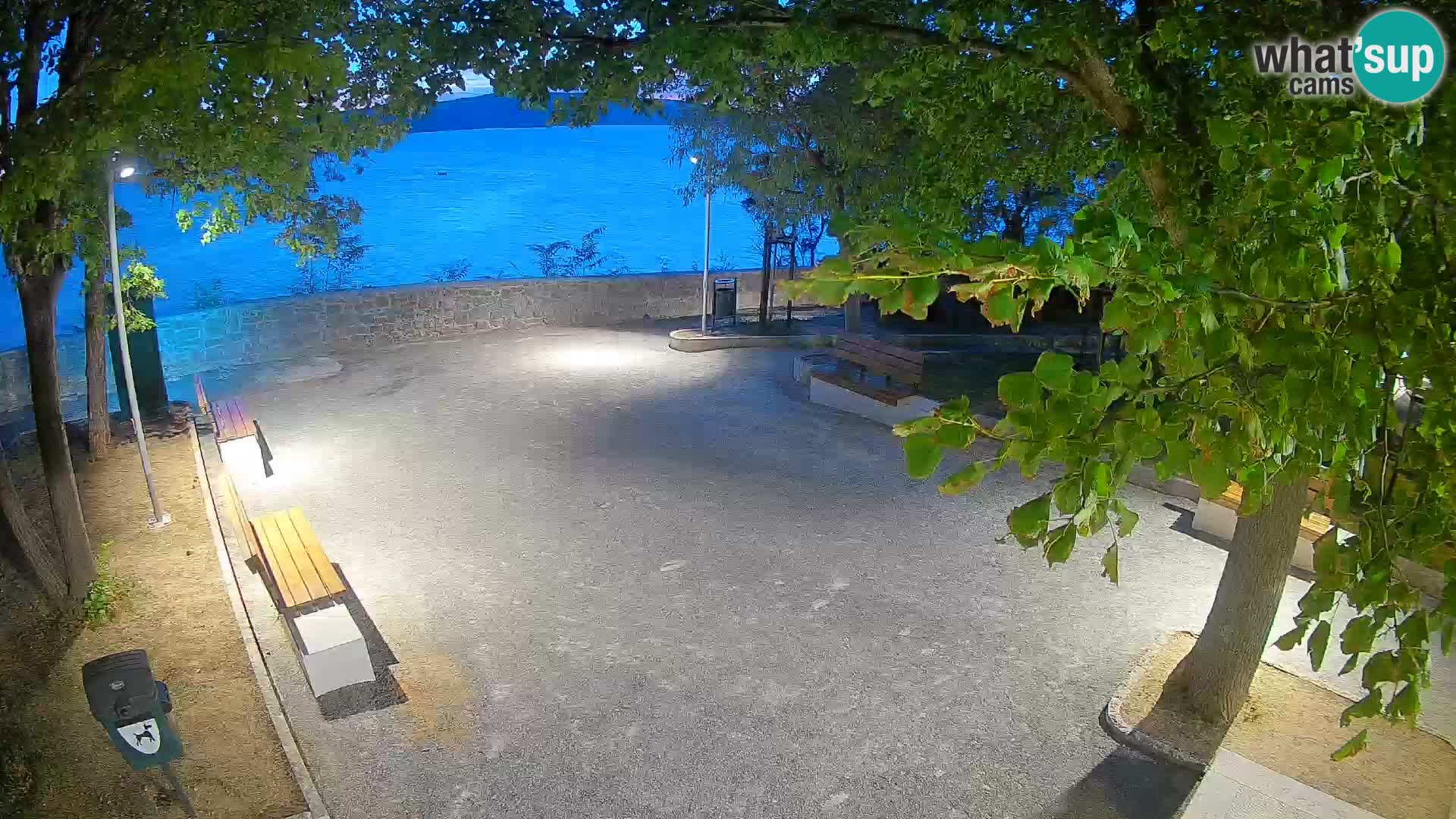 Senj Live Cam – Writers’ Park and the Velebit Channel